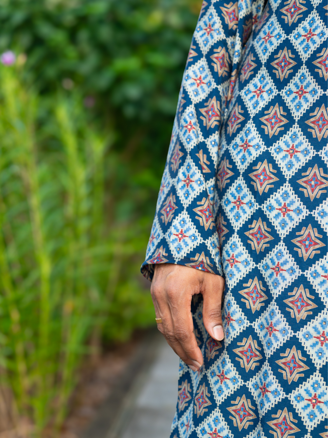 NIMBU | Tara Blue Men's Kurta Pajama Set in Muslin Cotton