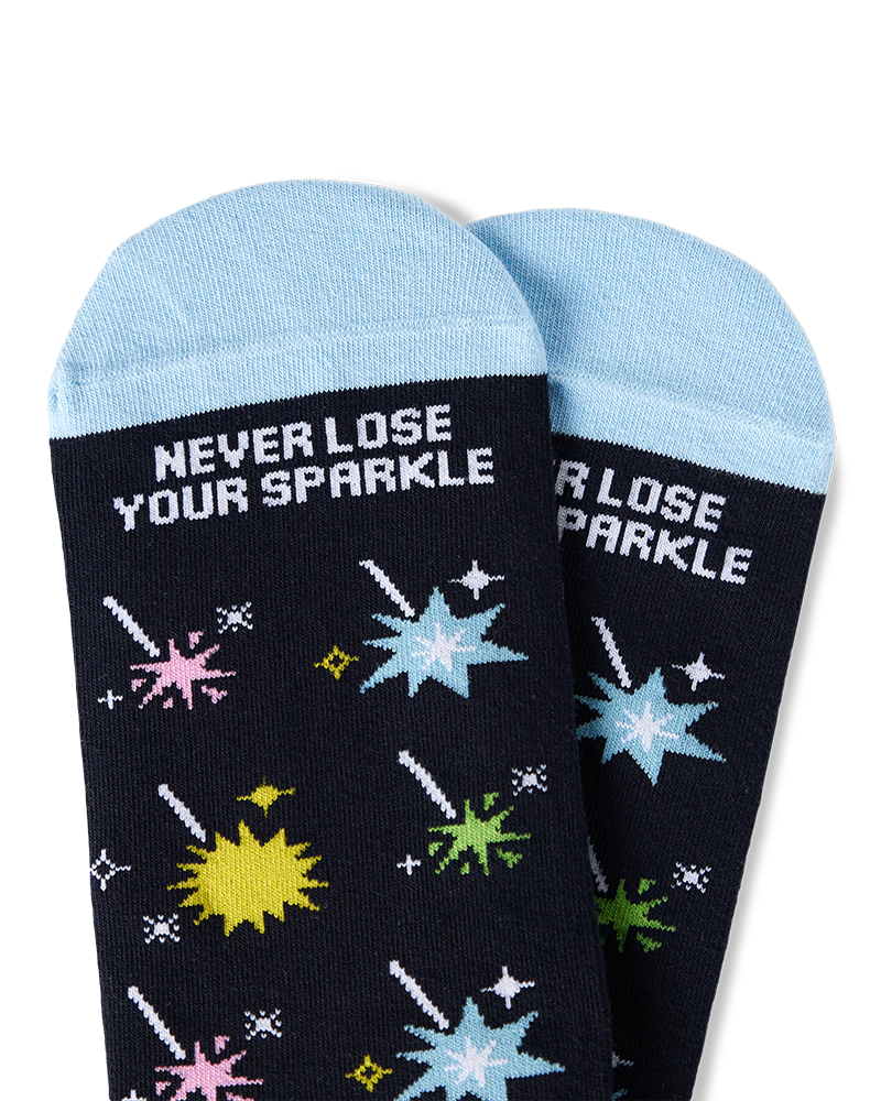 TALKING TOES | Glowing Sparklers Crew Sock