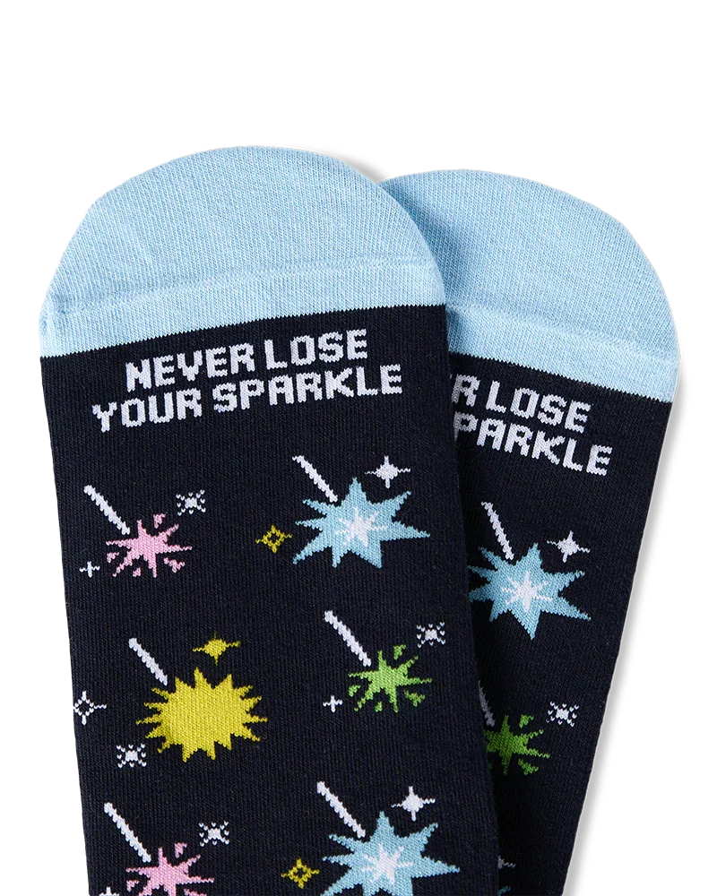 TALKING TOES | Glowing Sparklers Crew Sock