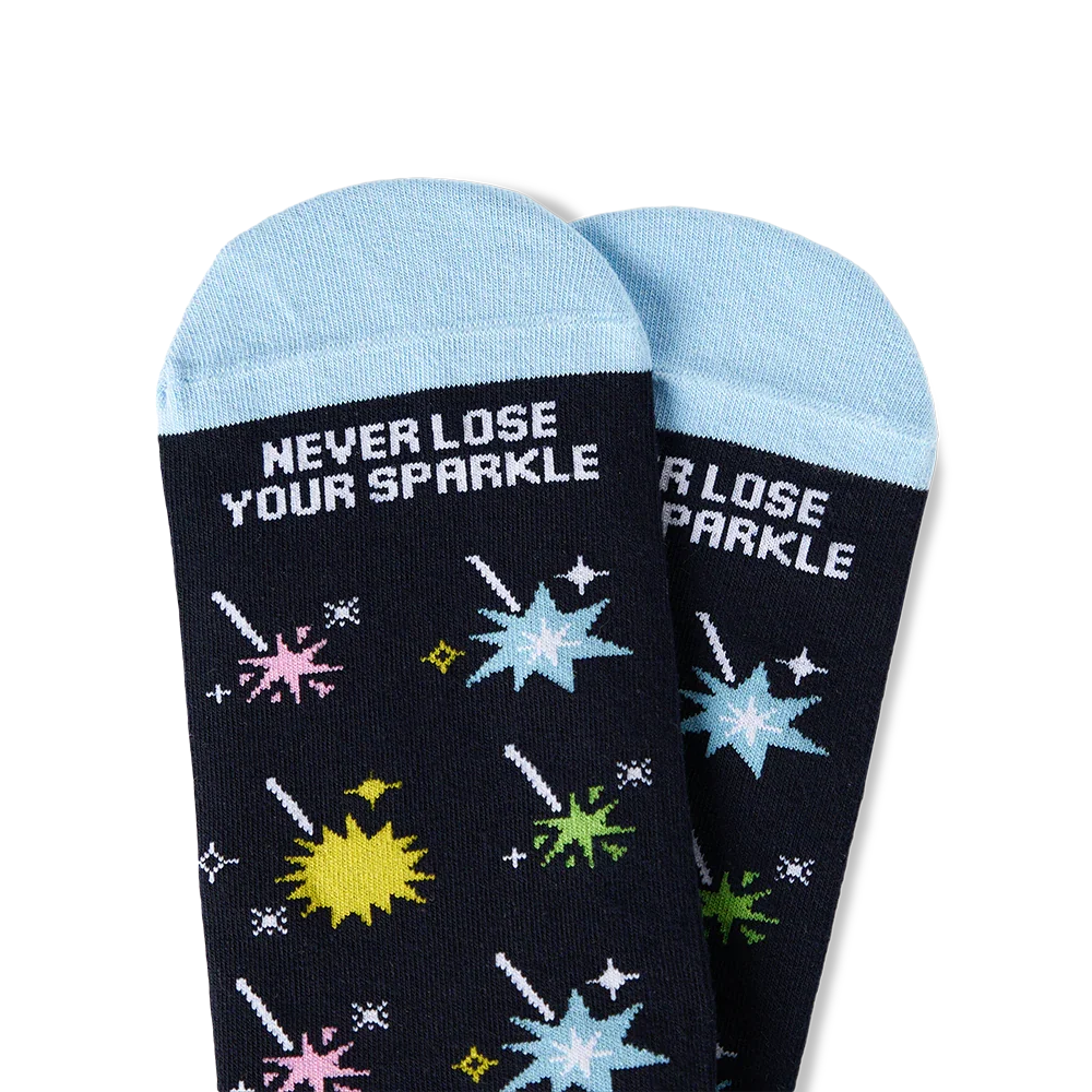 TALKING TOES | Glowing Sparklers Crew Sock