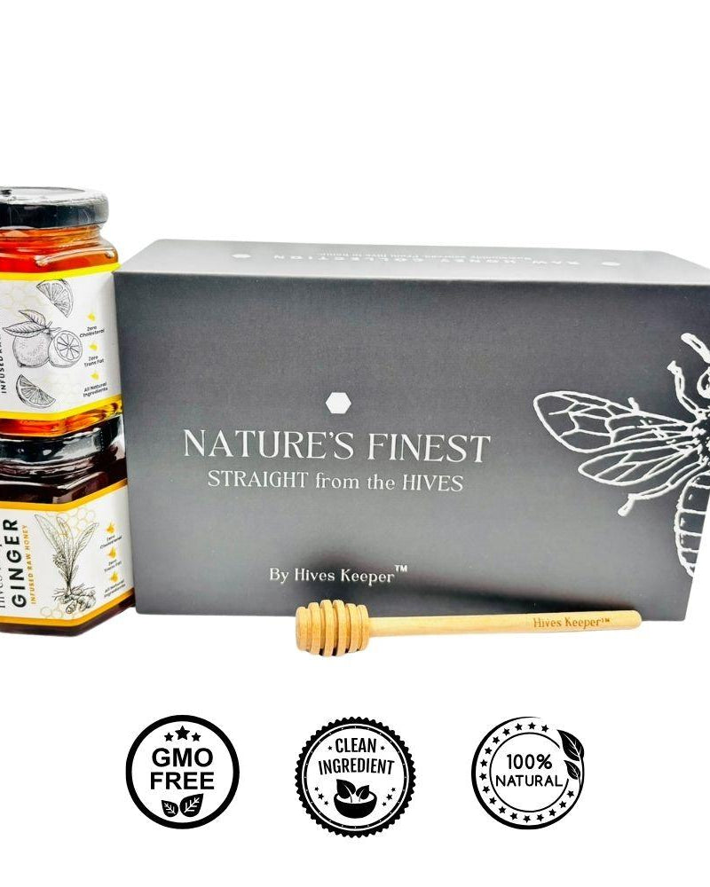 HIVES KEEPER | Infused Raw Honey Festival Gift Set – Lemon & Ginger Edition