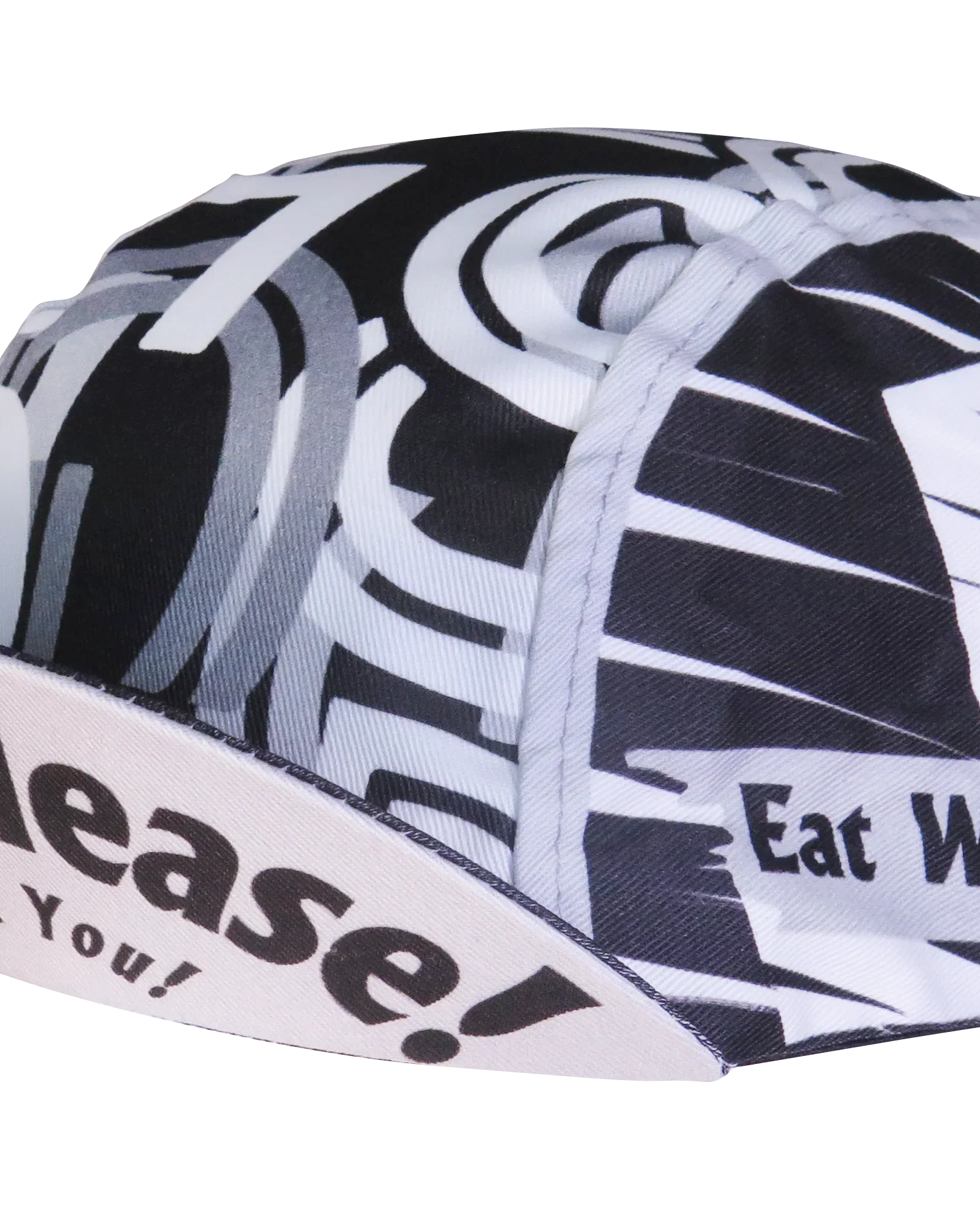 A DESIGN BY TAKACHYA | Cycling Cap - I Am Fast Food Rider (Greyscale)