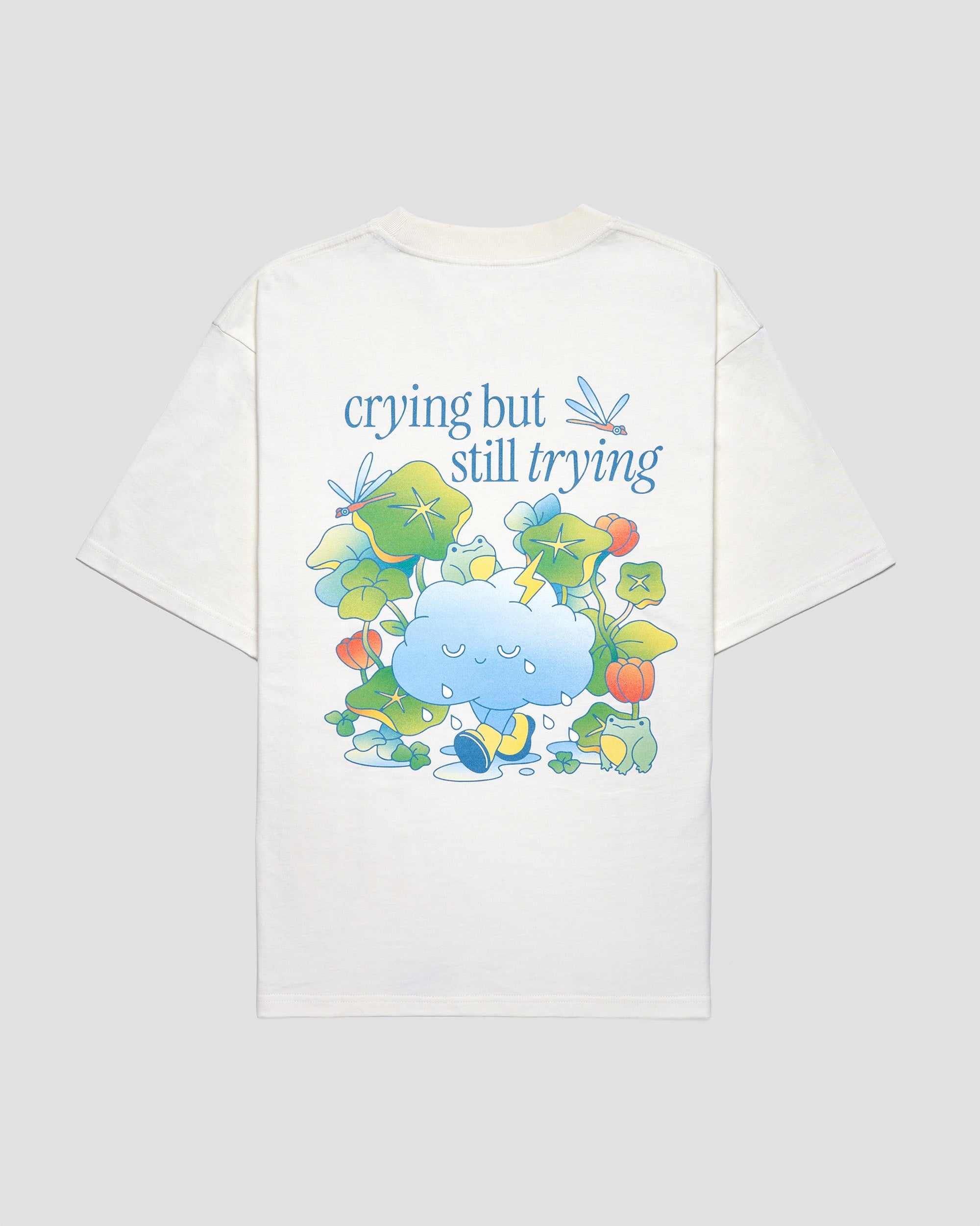 TALKING TOES | Certified Crybaby Oversized Tee - Cream