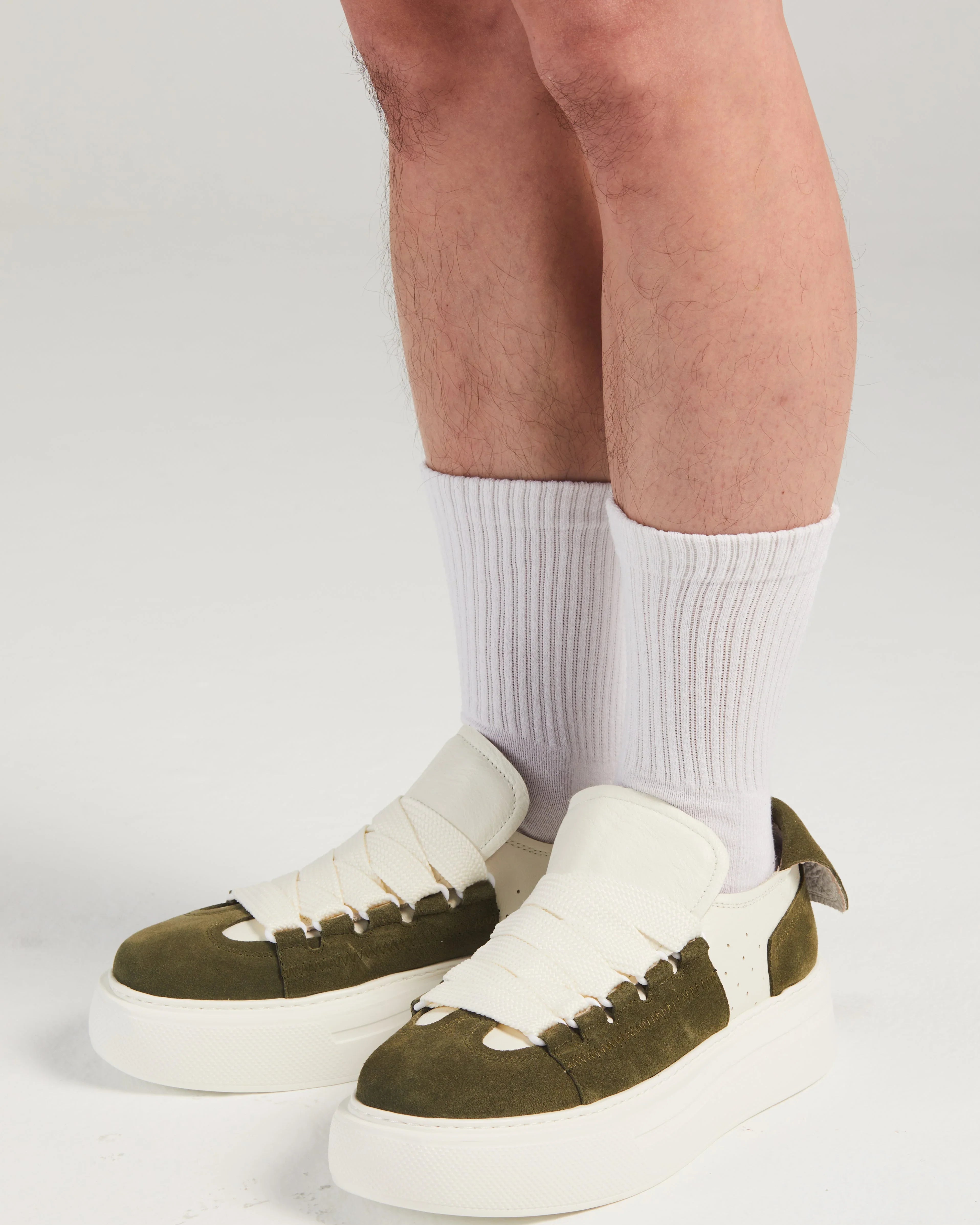 PROJECTWEAR | Felton Broad Shoelace Suede Leather Sneaker Green