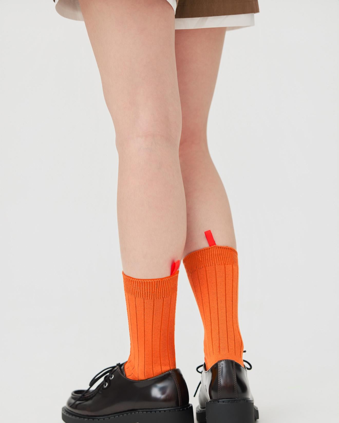 3EIGHTH | Tab Crew Socks In Orange