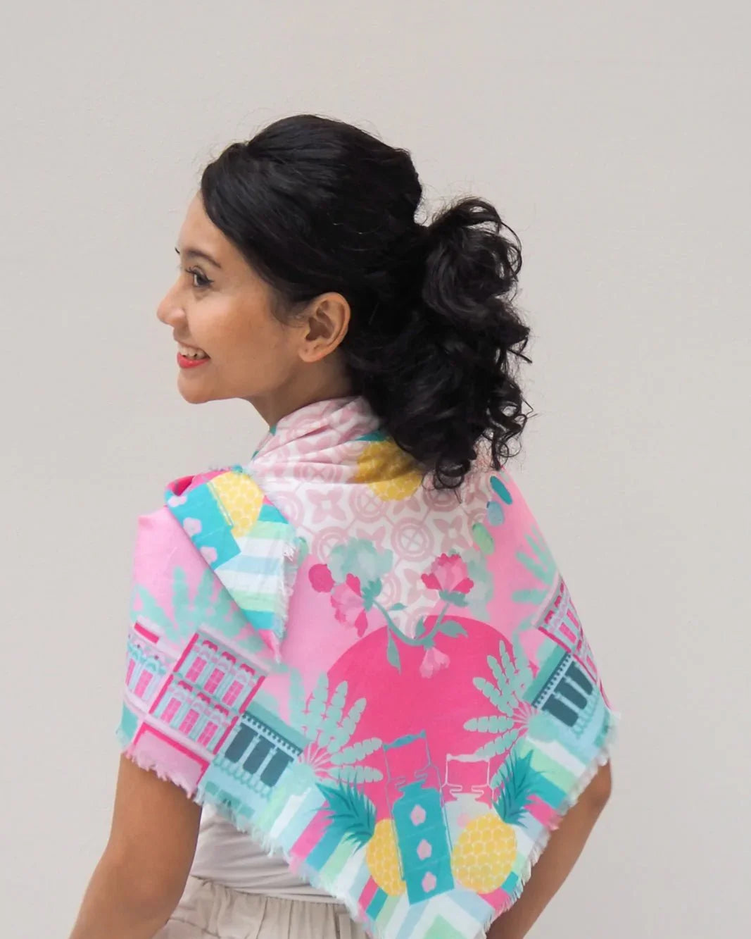 BINARY STYLE | Peranakan Manis 115x115cm Square Scarf