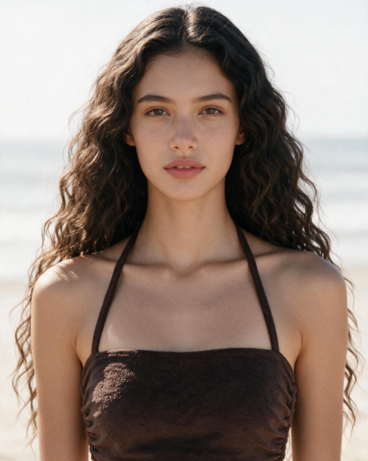 HAI THE LABEL | Teddy Bear Easy-Fit Halter Bandeau Top - Jellyboo Brown