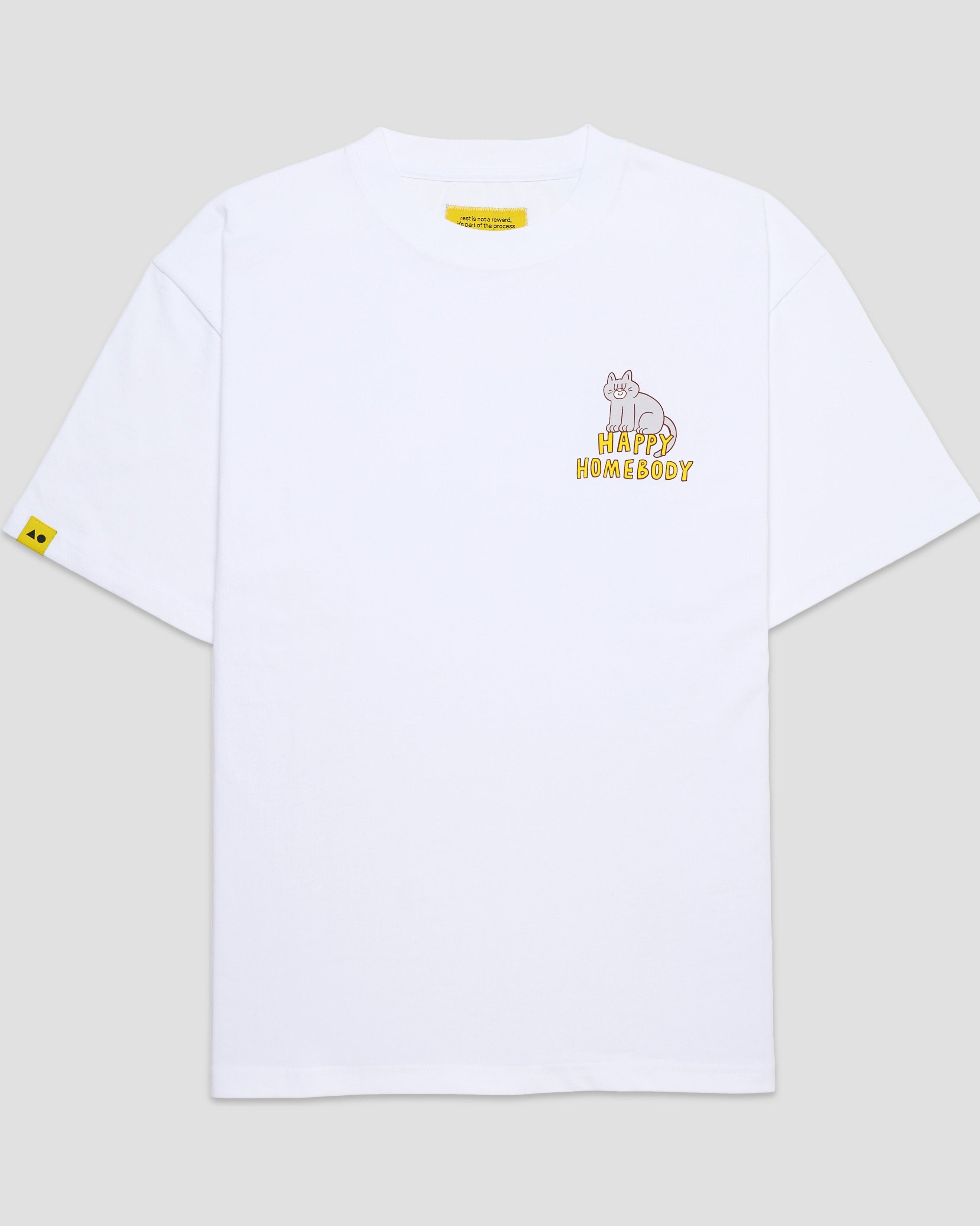 TALKING TOES | Happy Homebody Oversized Tee | White