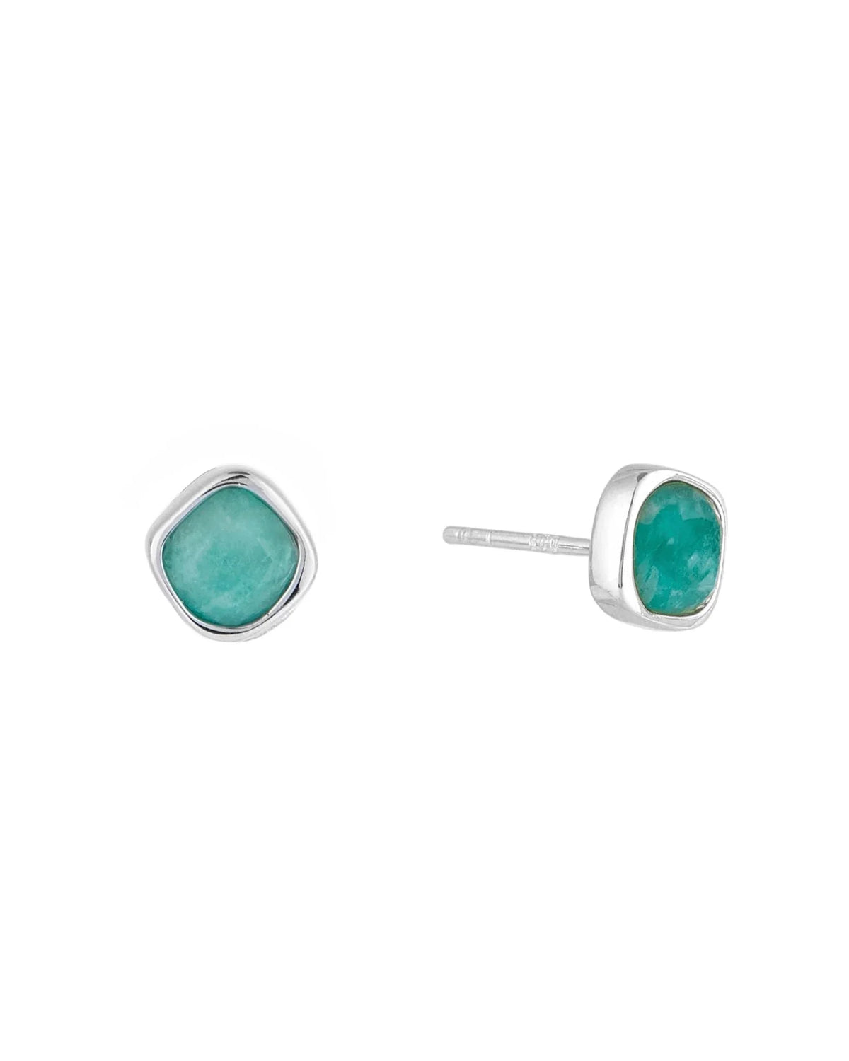 RINA LEE | Courage Amazonite Stud Earrings
