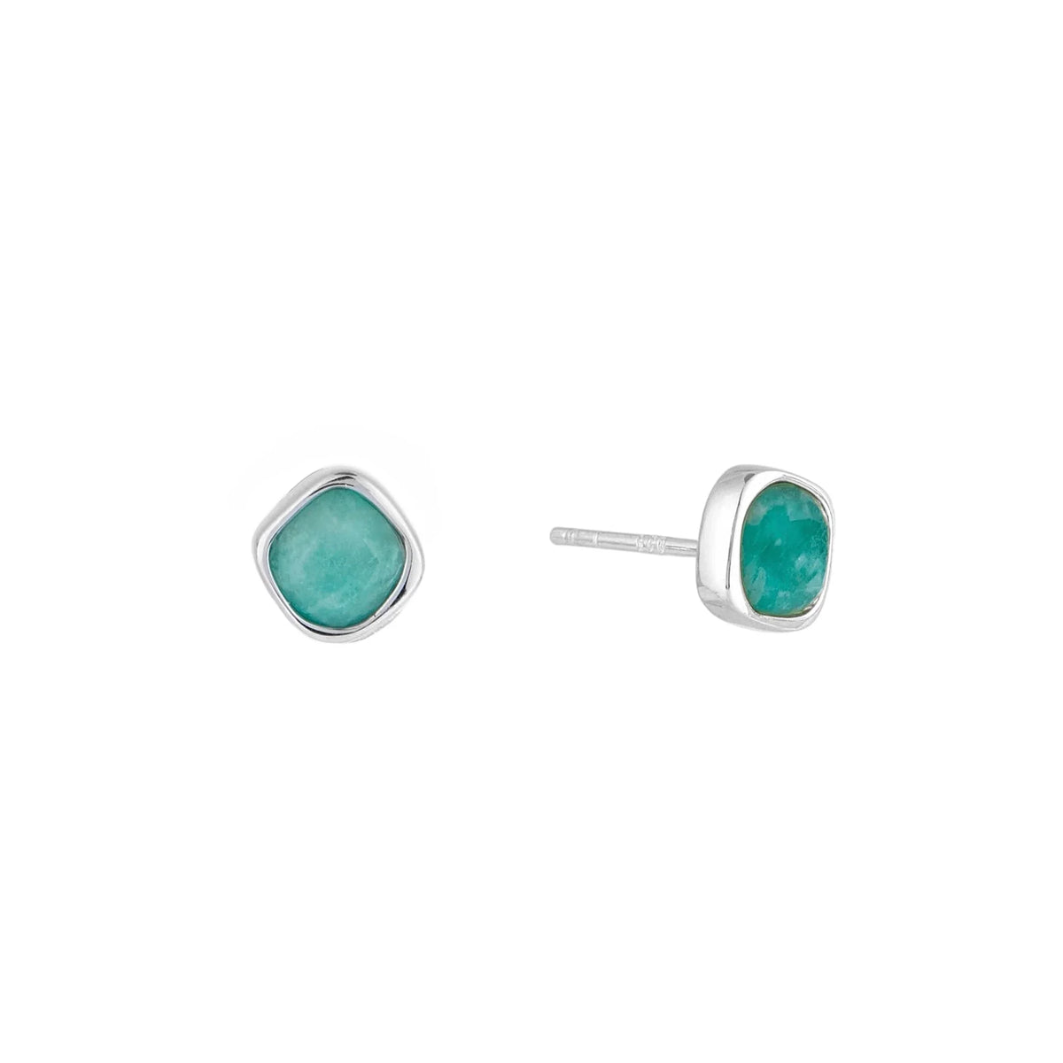 RINA LEE | Courage Amazonite Stud Earrings