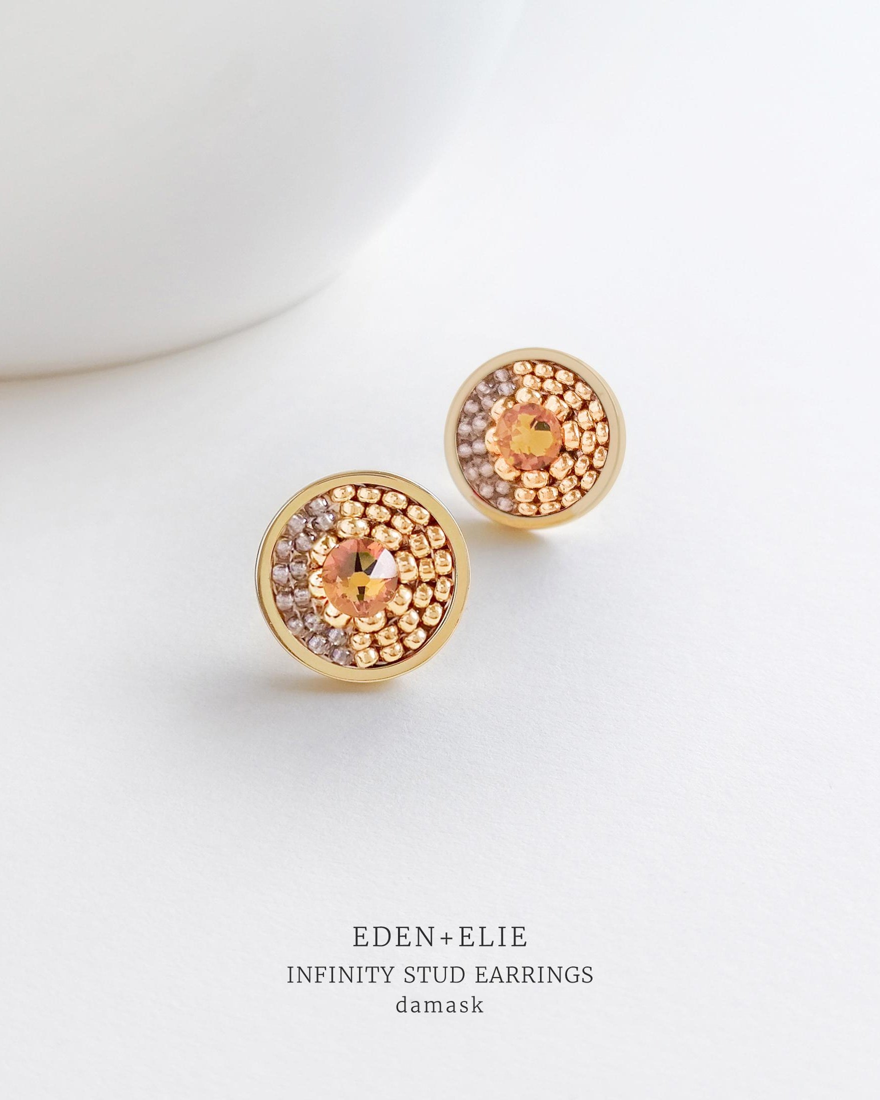 EDEN + ELIE | Infinity Stud Earrings - Damask