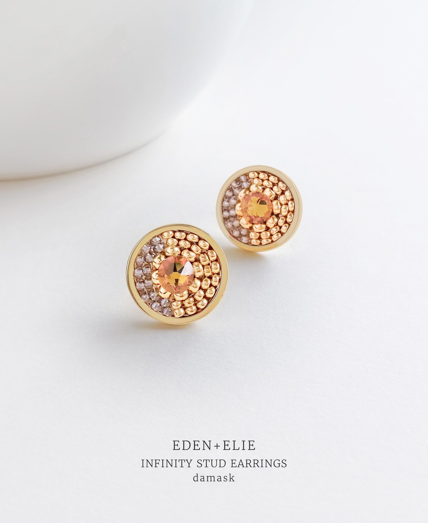 EDEN + ELIE | Infinity Stud Earrings - Damask