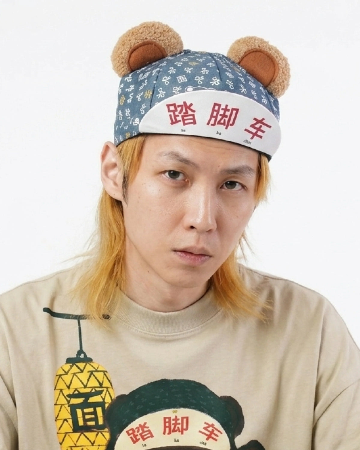 EXTRA NOODLE | EXTRA NOODLES x TAKACHYA Monogram Cycling Cap Bear Ears (Pre-Order)