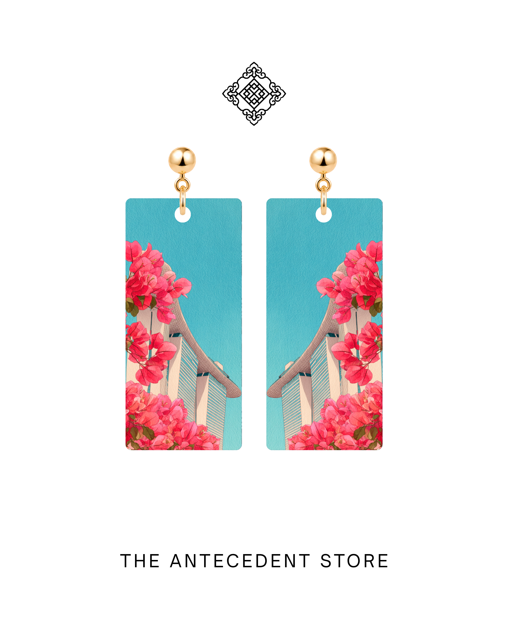 THE ANTECEDENT STORE | Singapore in Bloom Earrings | Bougainvillea