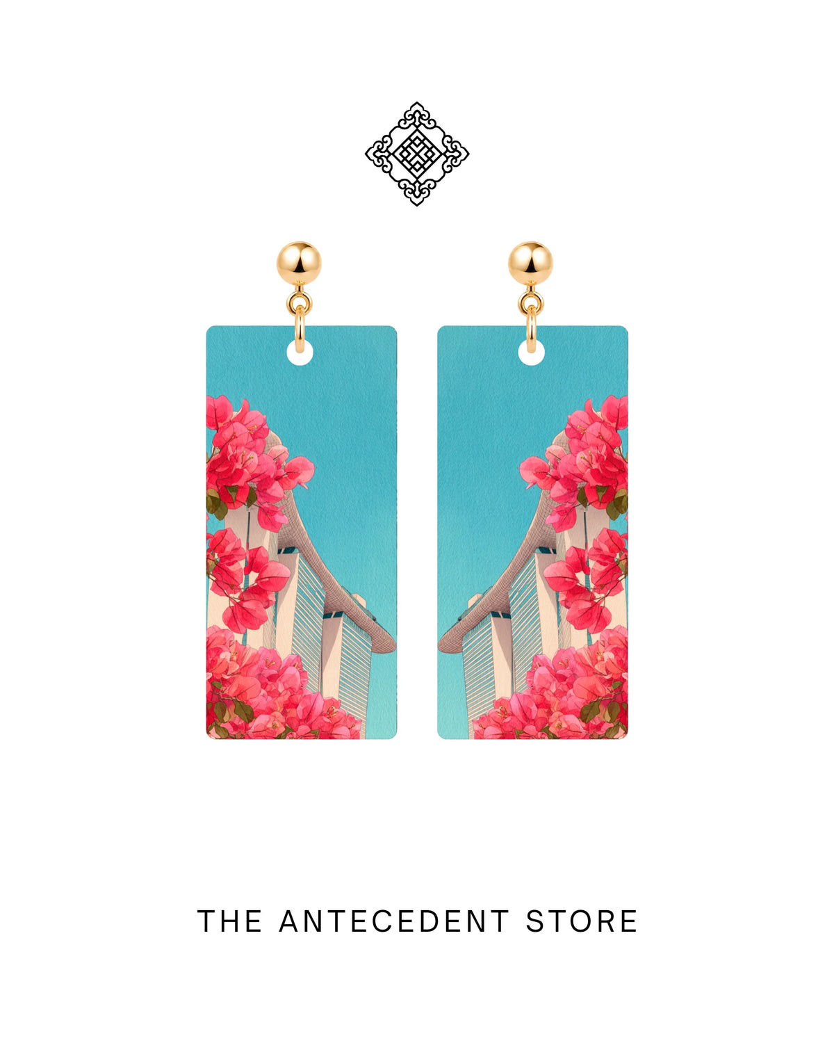 THE ANTECEDENT STORE | Singapore in Bloom Earrings | Bougainvillea
