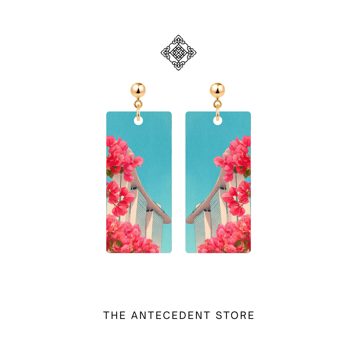 THE ANTECEDENT STORE | Singapore in Bloom Earrings | Bougainvillea
