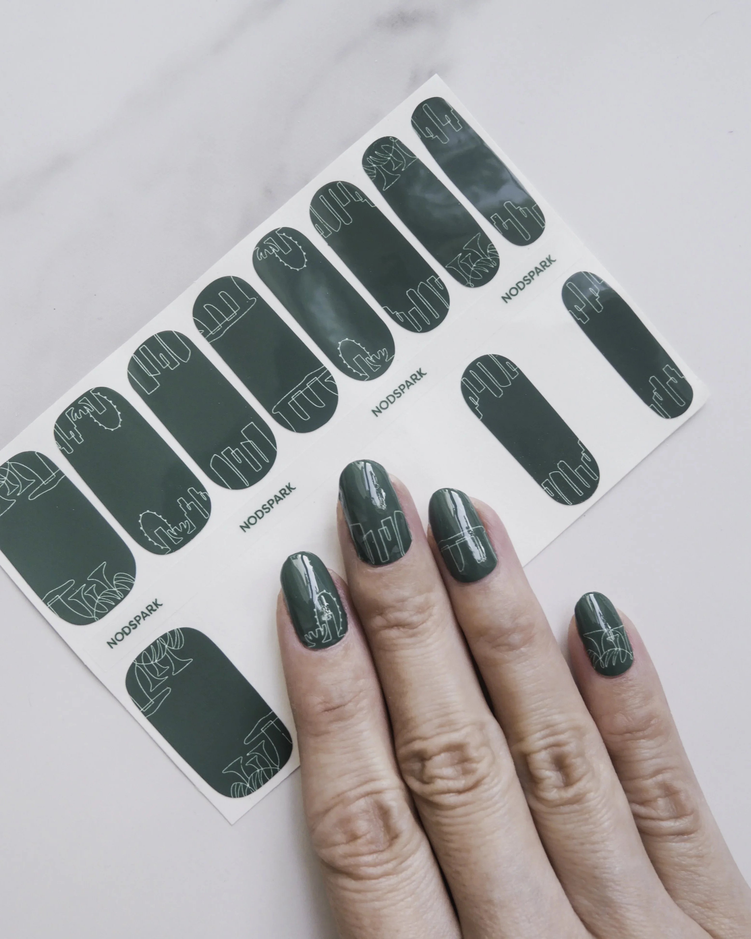 NODSPARK | Garden City Nail Wrap Manicure