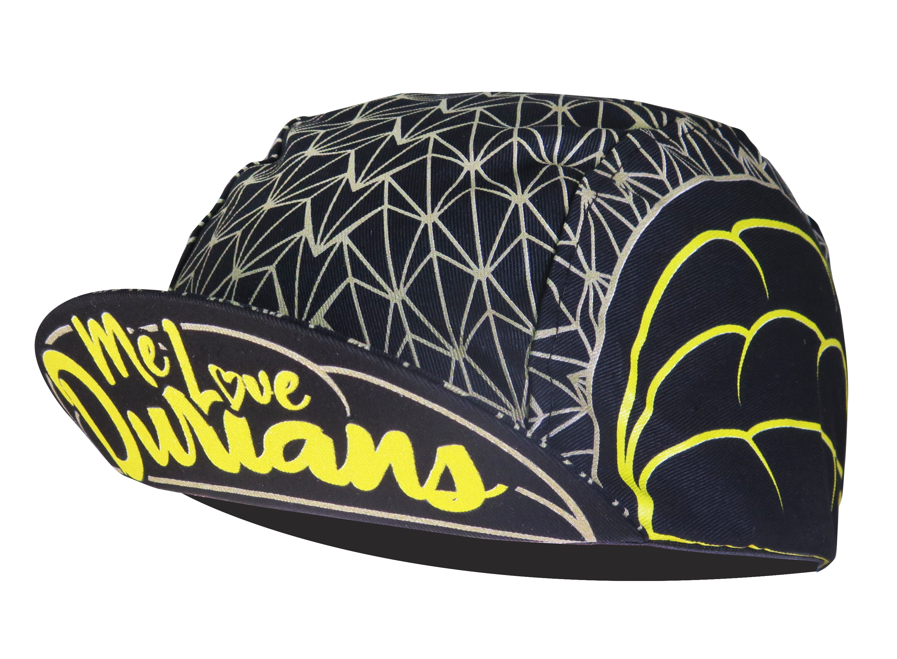 A DESIGN BY TAKACHYA | Cycling Cap - Me Love Durian Black Gold