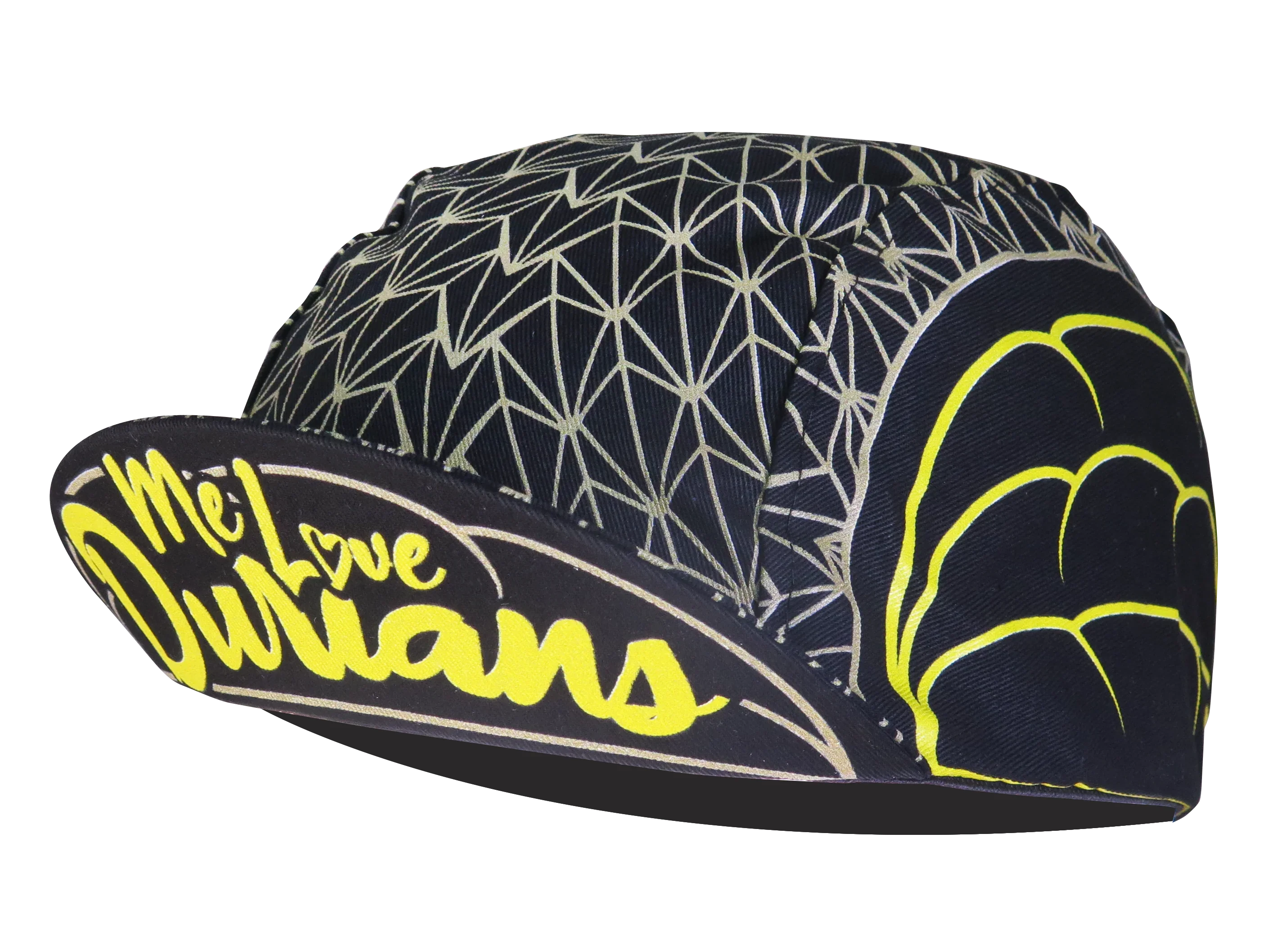 A DESIGN BY TAKACHYA | Cycling Cap - Me Love Durian Black Gold