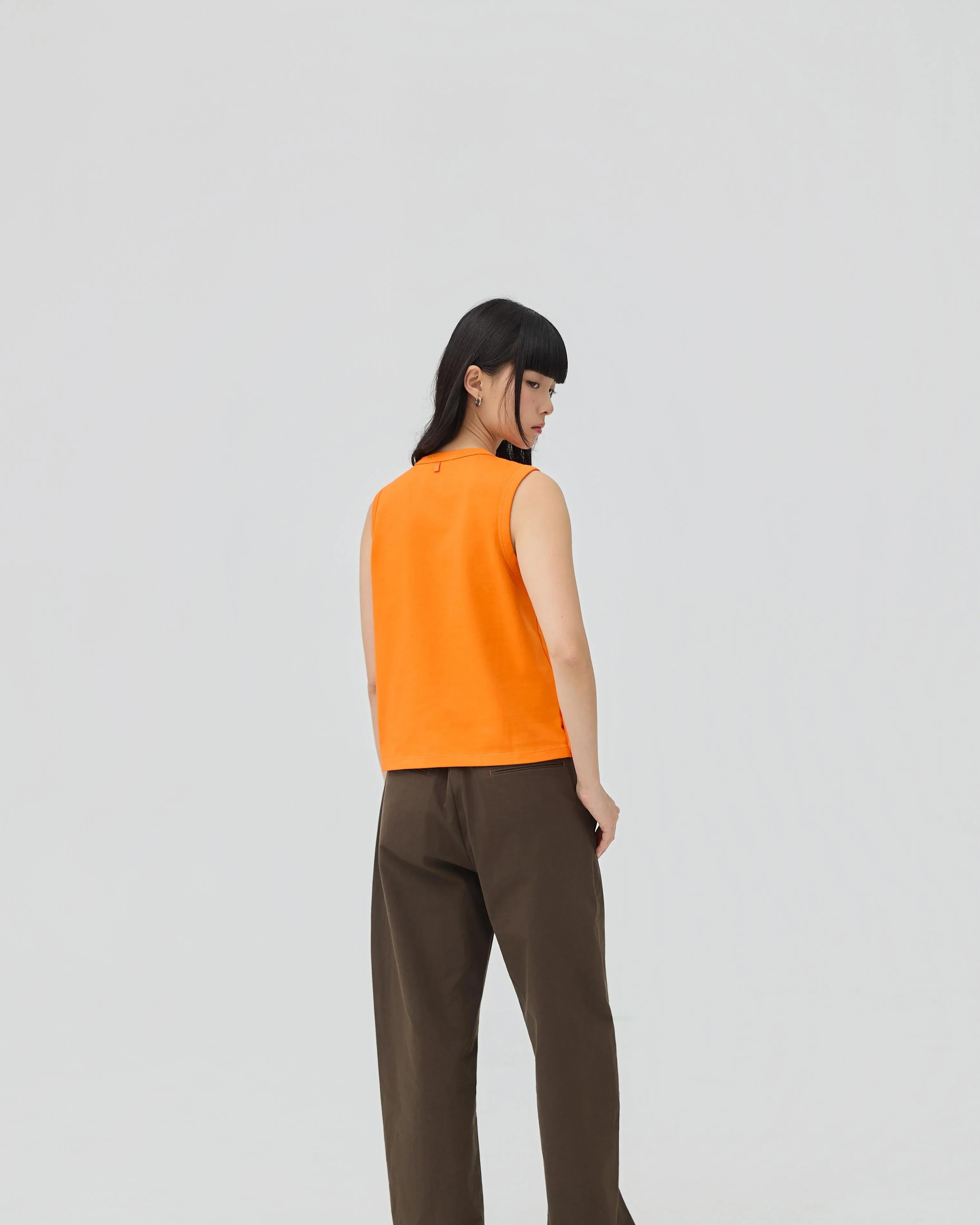 3EIGHTH | Musubi Henley Tank In Orange