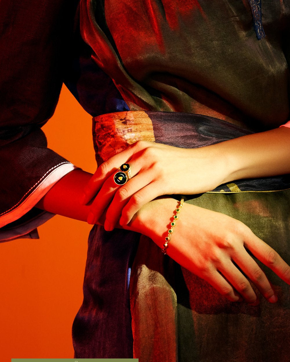 CREATIVE JEWELLERY STUDIO | 18k Gold Jadeite & Diamond "Toi-et-Moi" Ring by Arcaza Riezelina