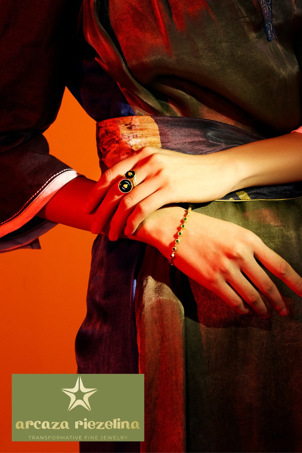 CREATIVE JEWELLERY STUDIO | 18k Gold Jadeite & Diamond "Toi-et-Moi" Ring by Arcaza Riezelina