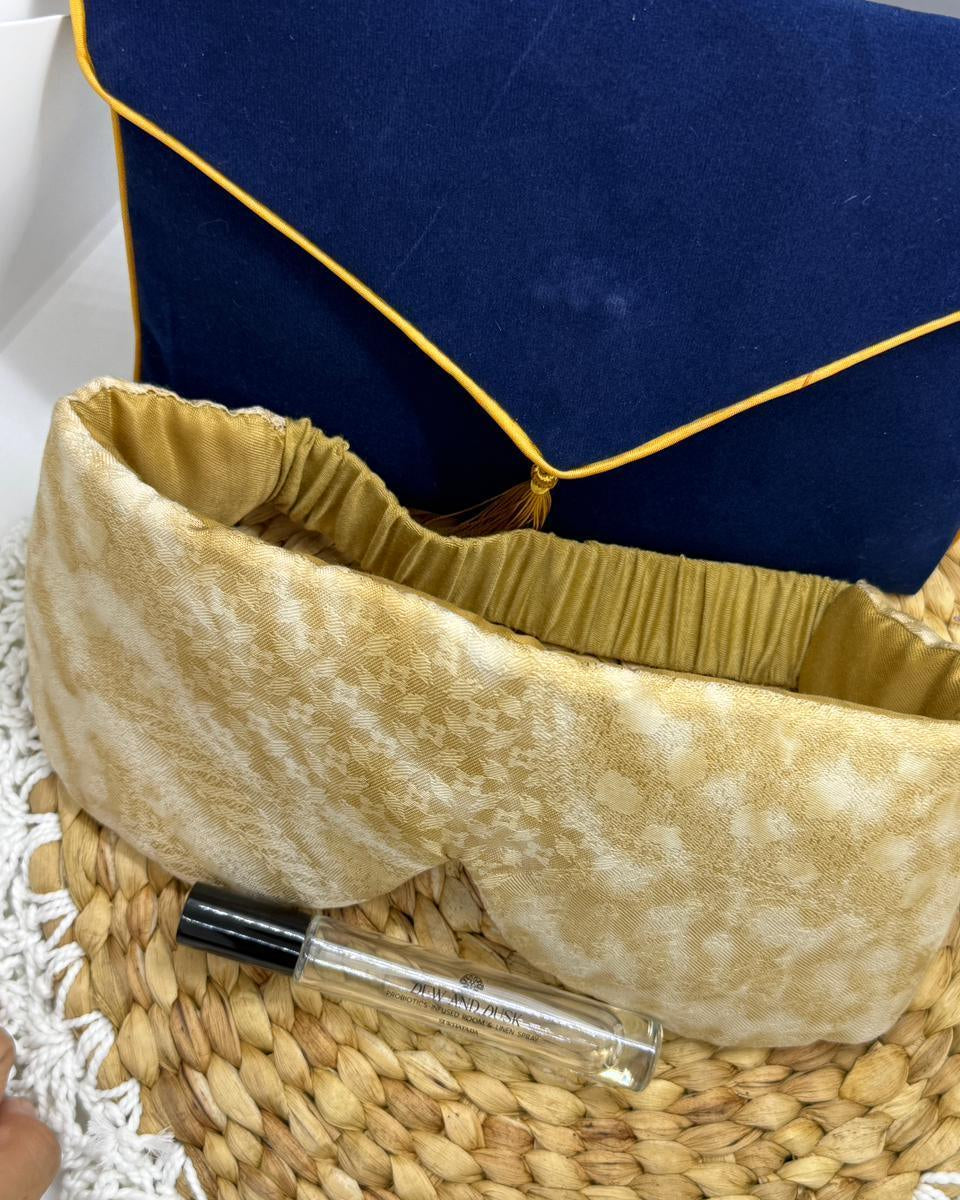 NYANA NYANA | Deep Sleep Unwind Kit: Vegan Silk Eye Mask, Pillow Case, and Probiotics Room & Linen Spray | NyanaNyana Eco and Sukhatara