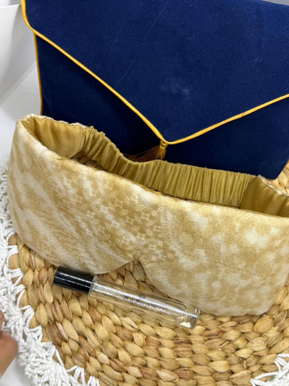 NYANA NYANA | Deep Sleep Unwind Kit: Vegan Silk Eye Mask, Pillow Case, and Probiotics Room & Linen Spray | NyanaNyana Eco and Sukhatara