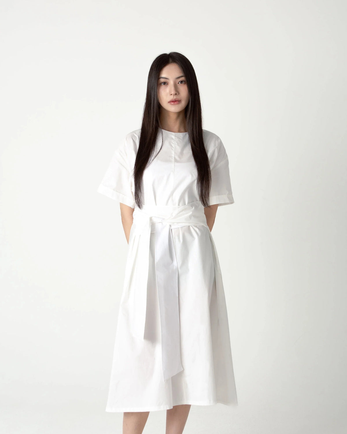 SAERO COLLECTIVE | Wrapline Dress | White