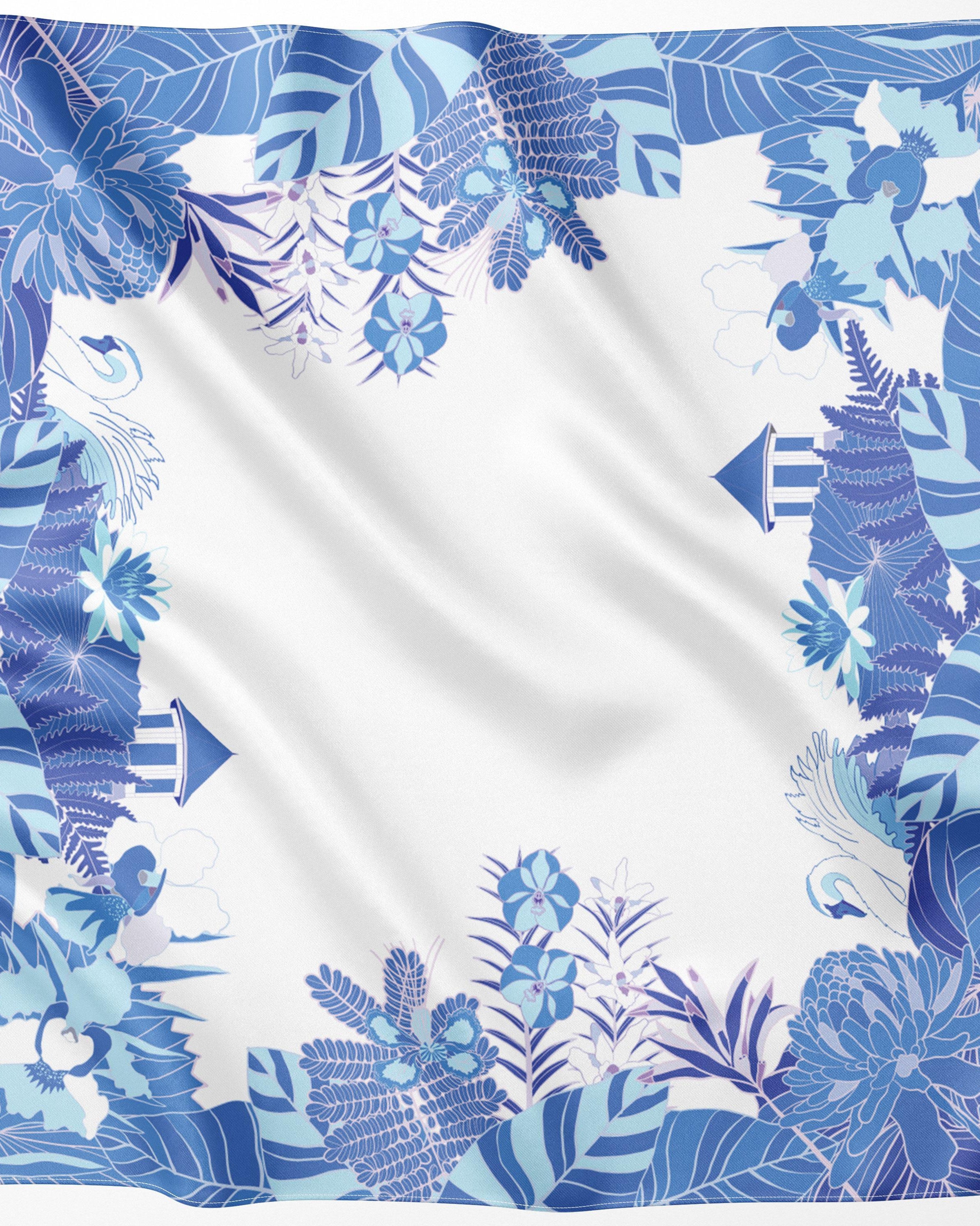 BINARY STYLE | Singapore’s Heritage in Blooms Premium Cotton Silk Scarf