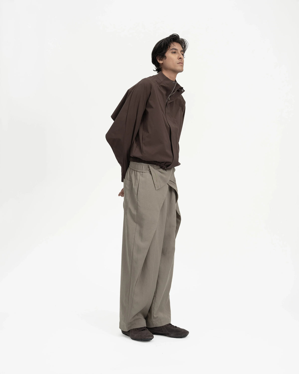 GRAYE | Sash Wrap Trousers | Olive