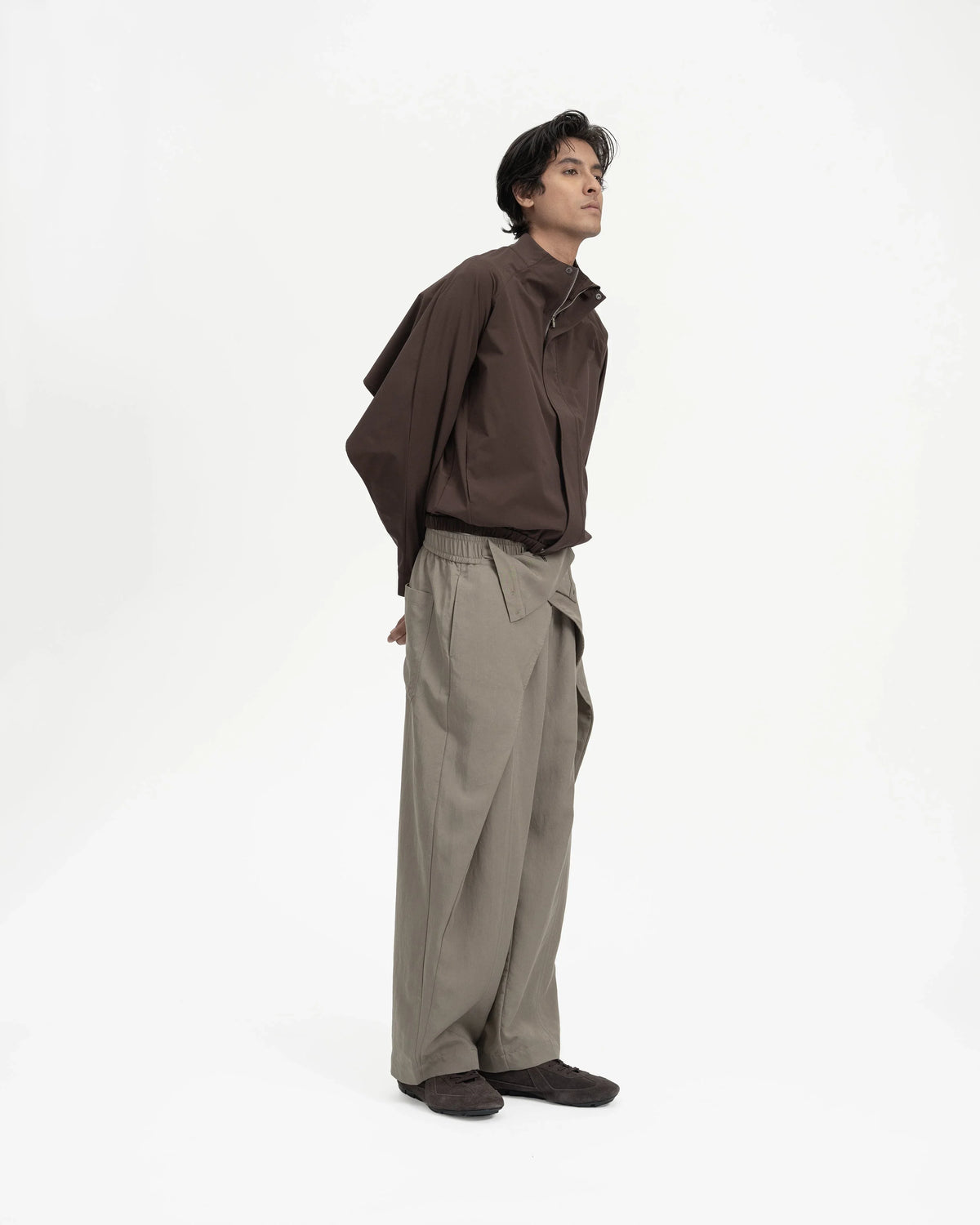 GRAYE | Sash Wrap Trousers | Olive
