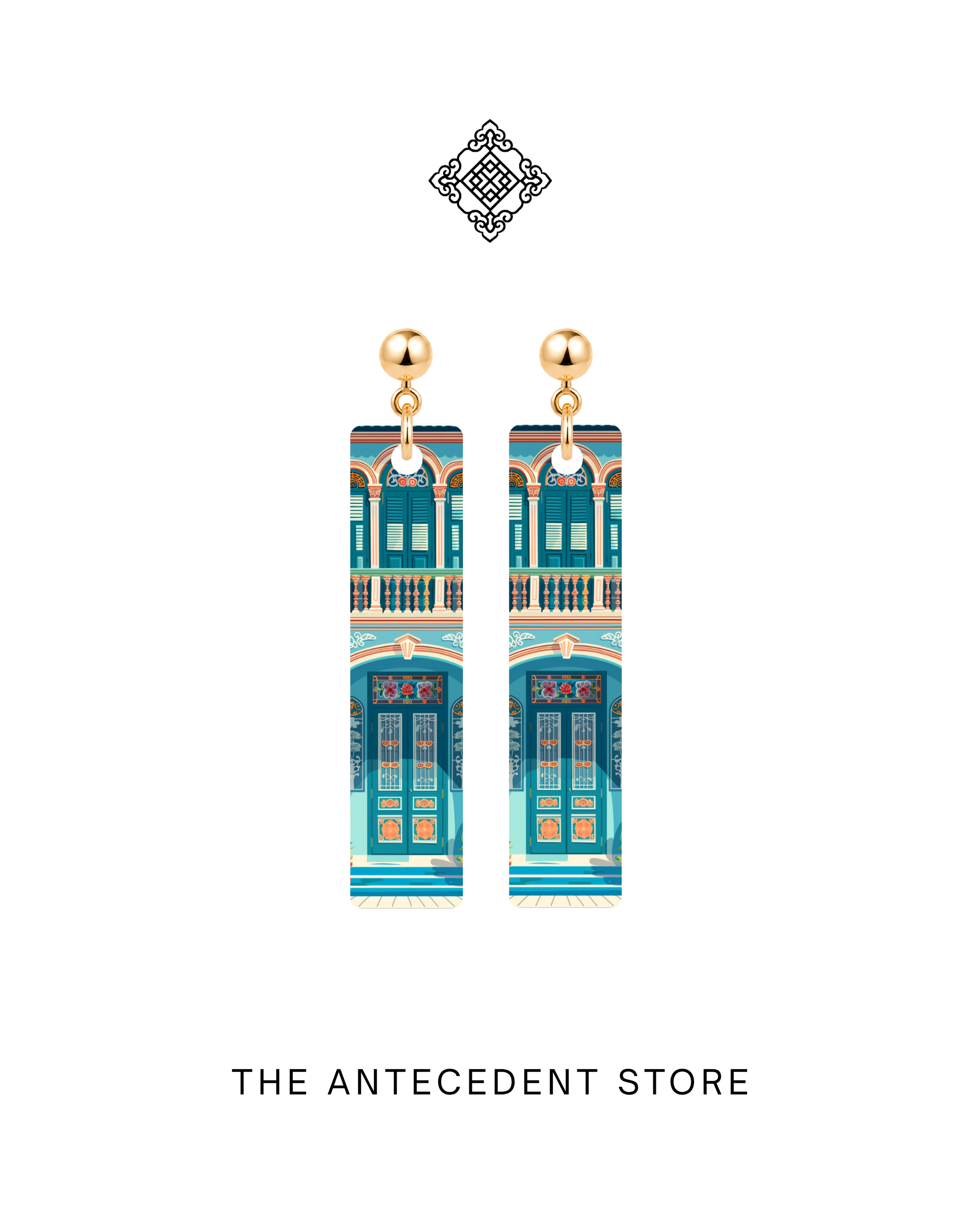 THE ANTECEDENT STORE | Joo Chiat Peranakan Shophouse Earrings