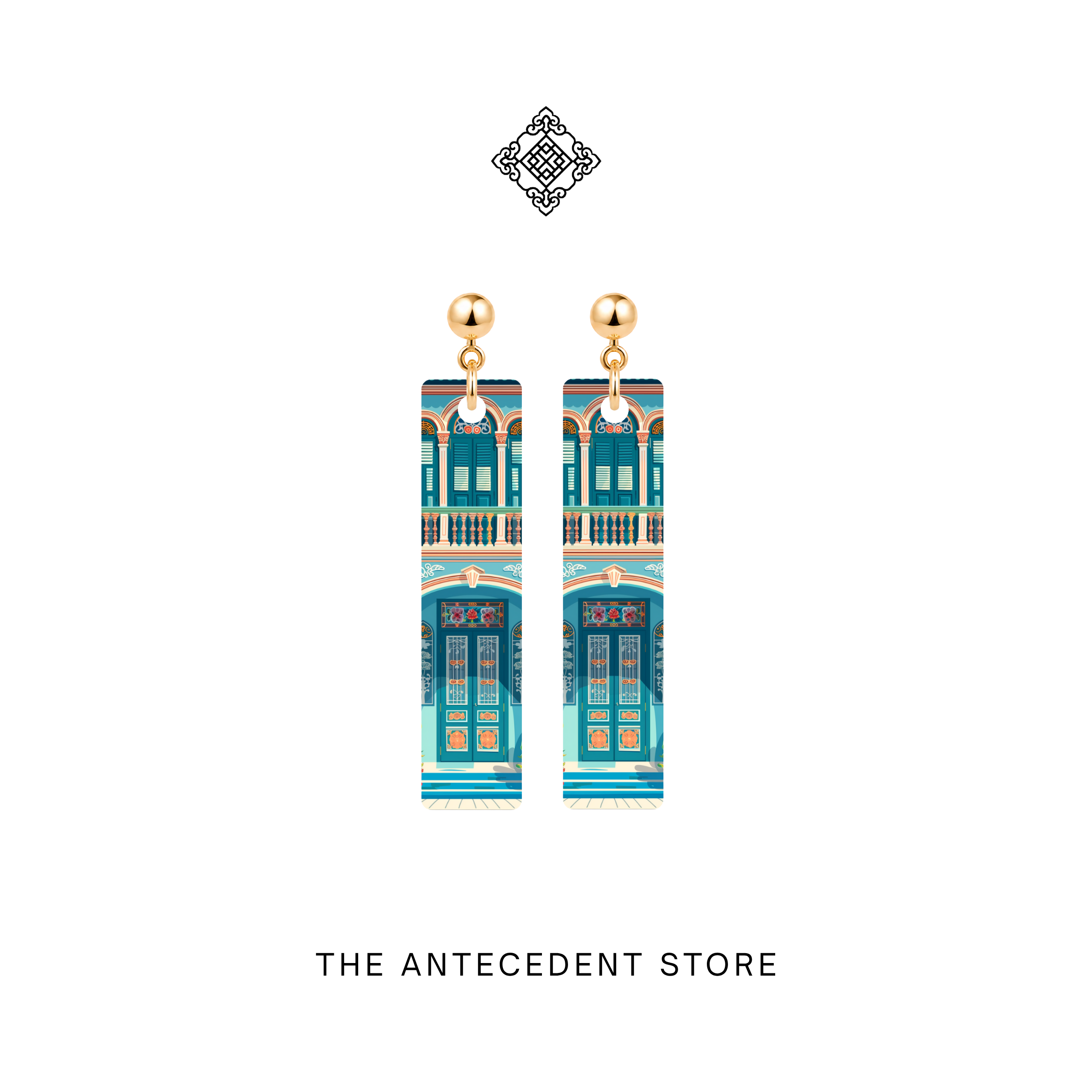 THE ANTECEDENT STORE | Joo Chiat Peranakan Shophouse Earrings