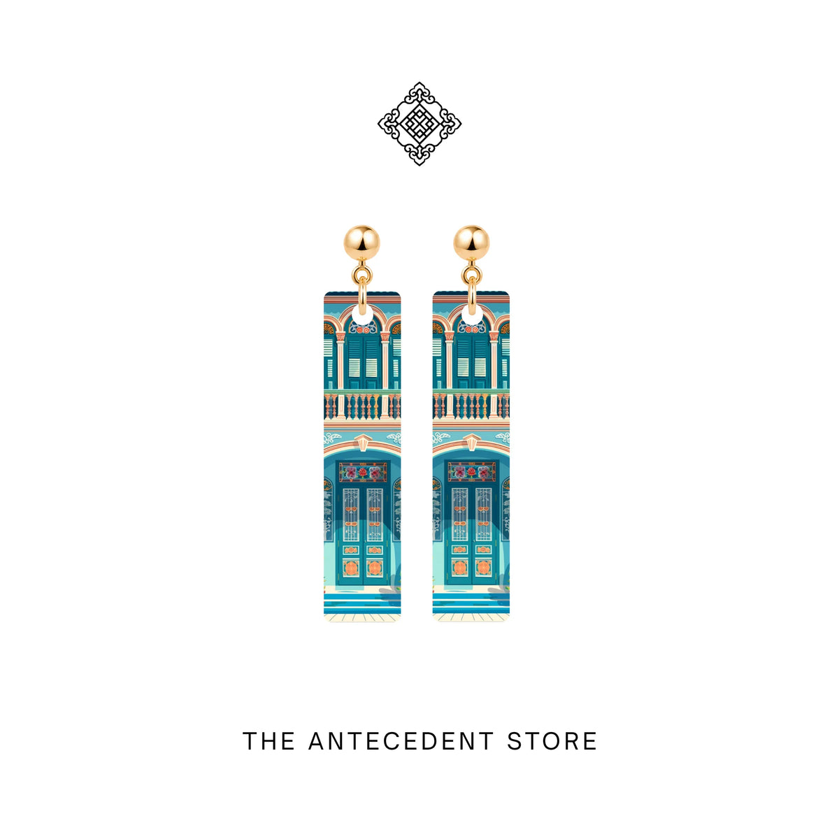 THE ANTECEDENT STORE | Joo Chiat Peranakan Shophouse Earrings