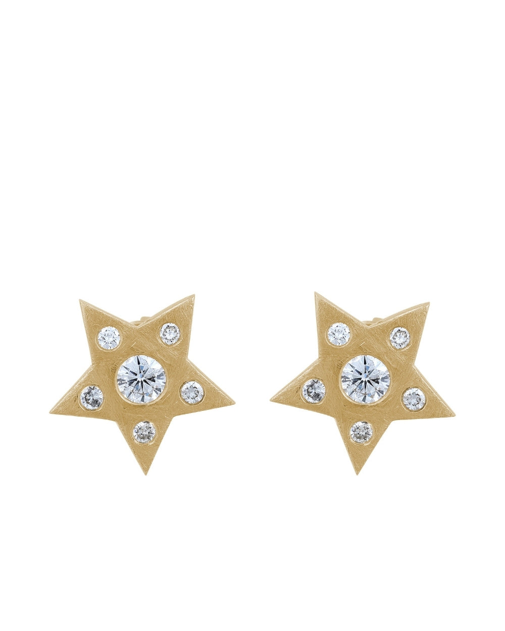 CREATIVE JEWELLERY STUDIO | 18k Gold Diamond "Five Direction Fortunes" Earrings by Arcaza Riezelina