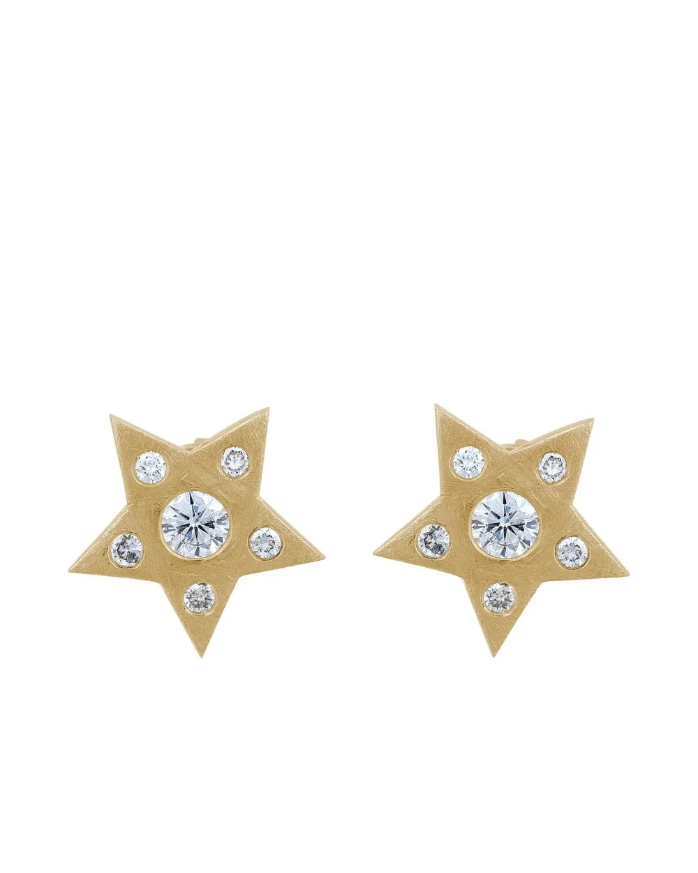 CREATIVE JEWELLERY STUDIO | 18k Gold Diamond "Five Direction Fortunes" Earrings by Arcaza Riezelina