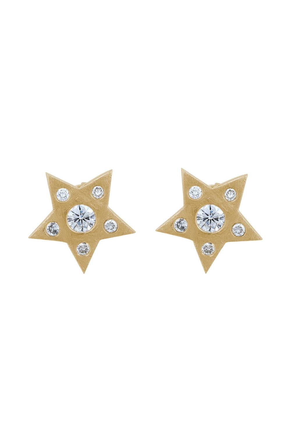 CREATIVE JEWELLERY STUDIO | 18k Gold Diamond "Five Direction Fortunes" Earrings by Arcaza Riezelina
