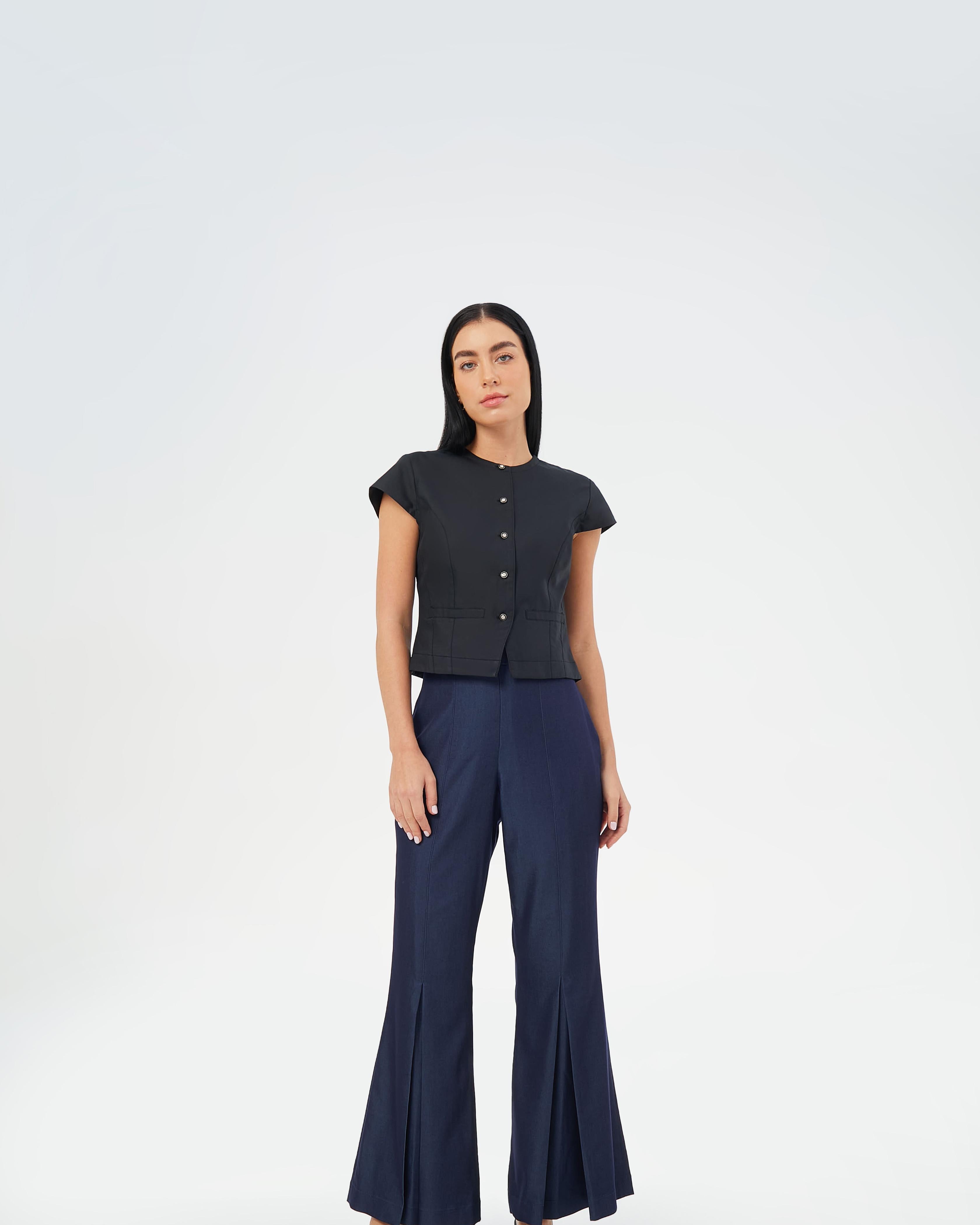 CAELI ECO LUXE | Tailored Button Top