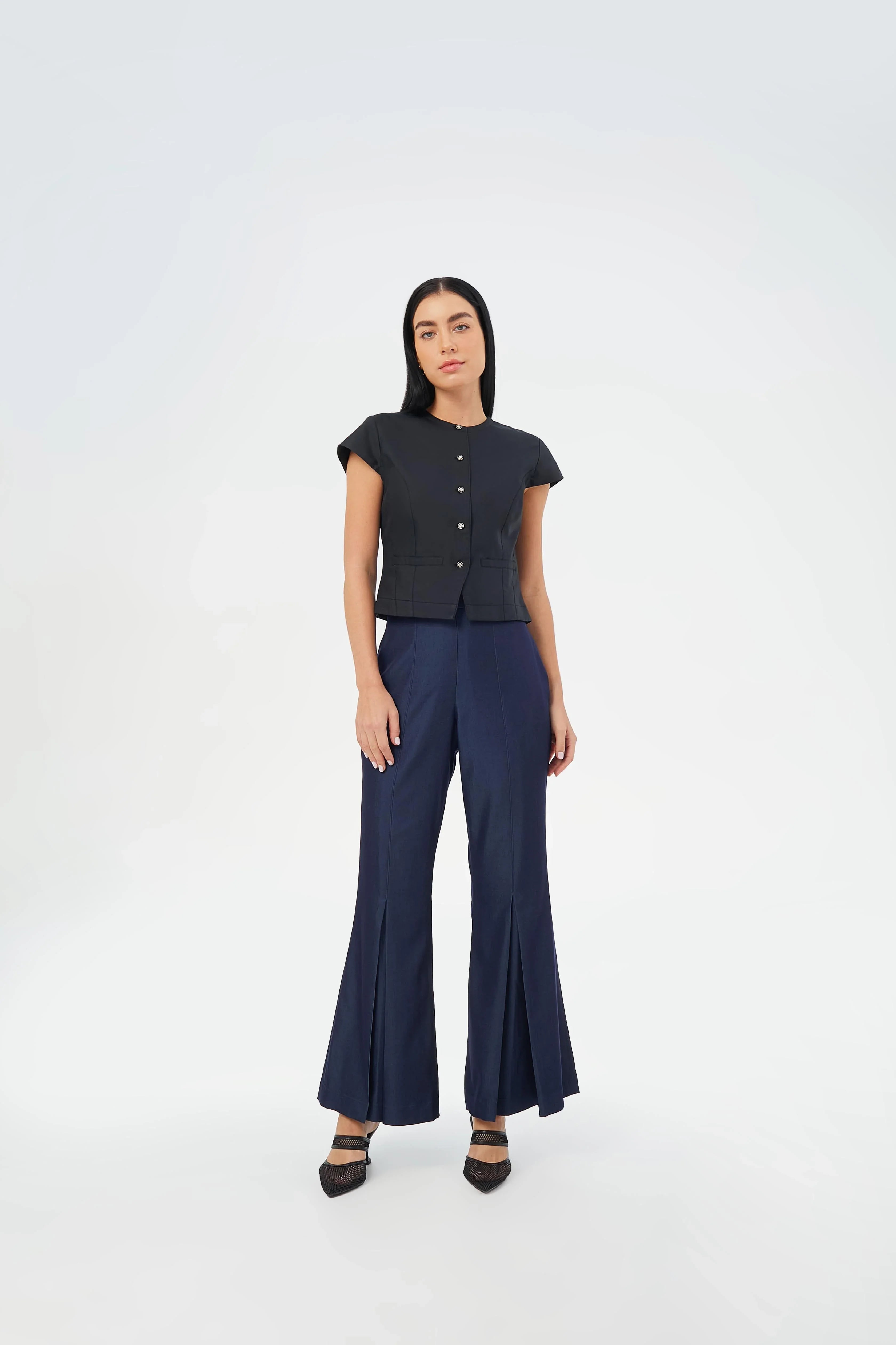 CAELI ECO LUXE | Tailored Button Top