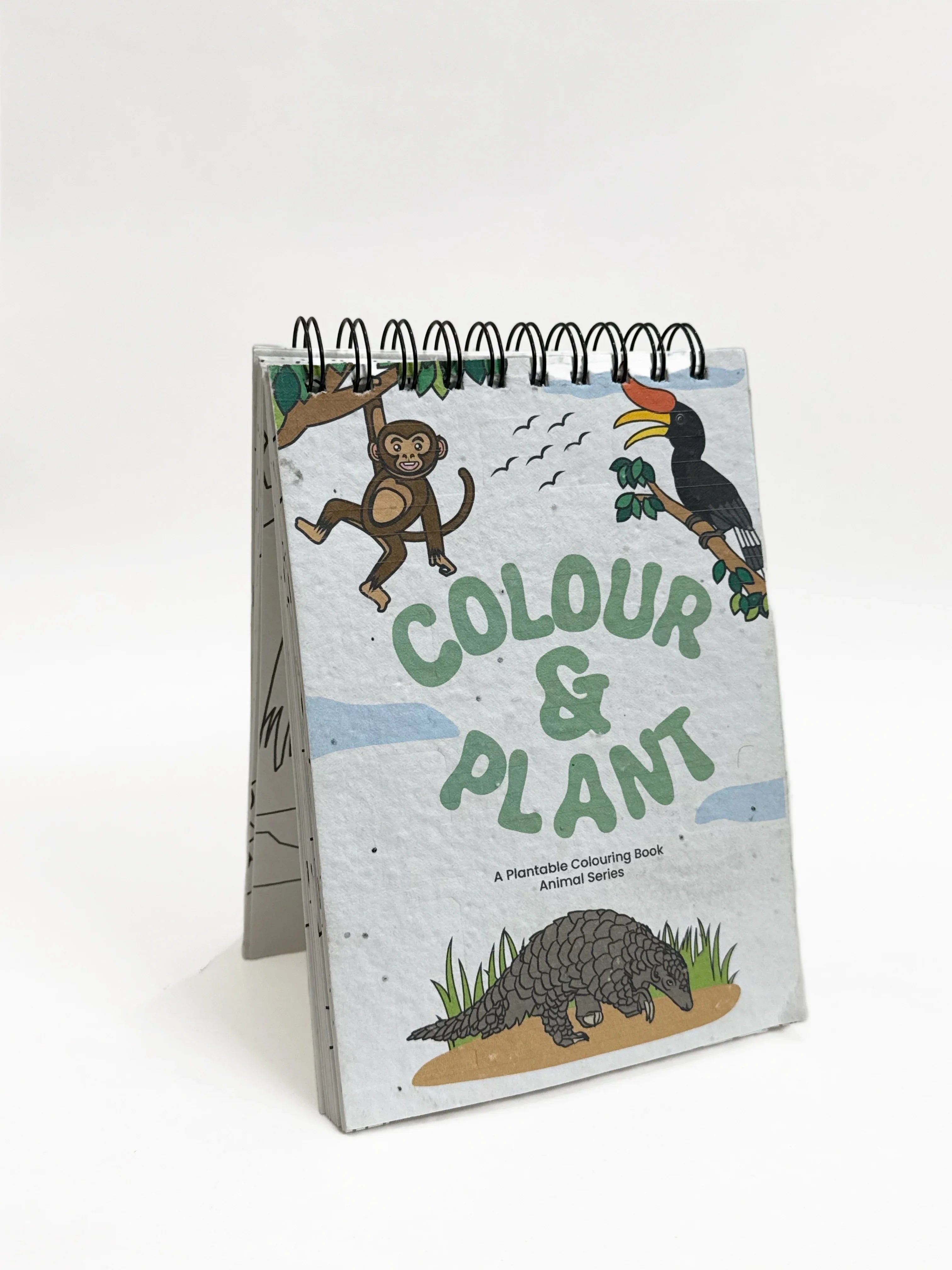 PURPLE AND PURE | Plantable Colouring Book For Kids - Zoo Edition