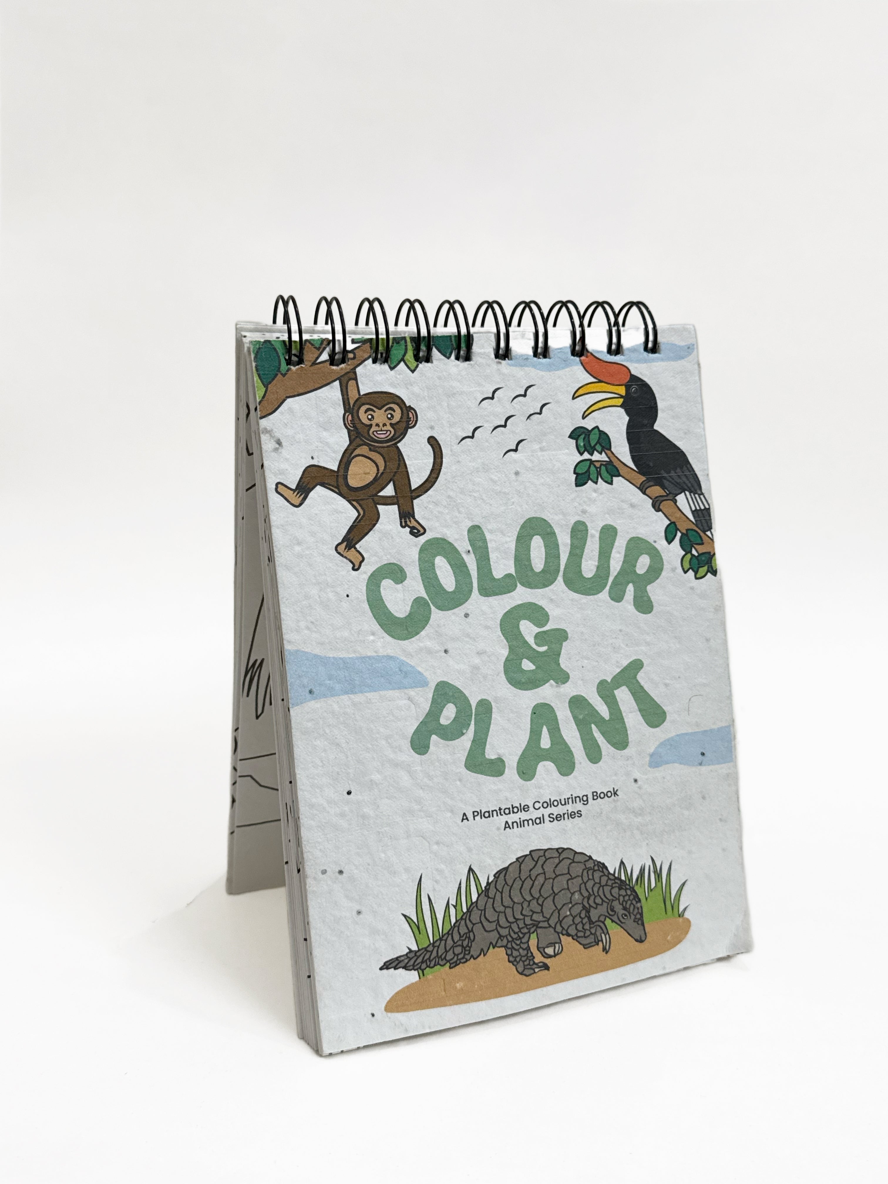 PURPLE AND PURE | Plantable Colouring Book For Kids - Zoo Edition