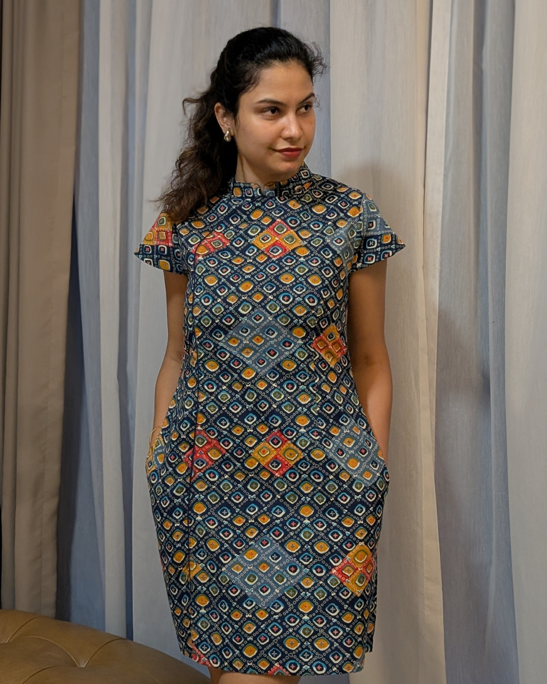 NIMBU | Jade Blue Women Cheongsam Dress