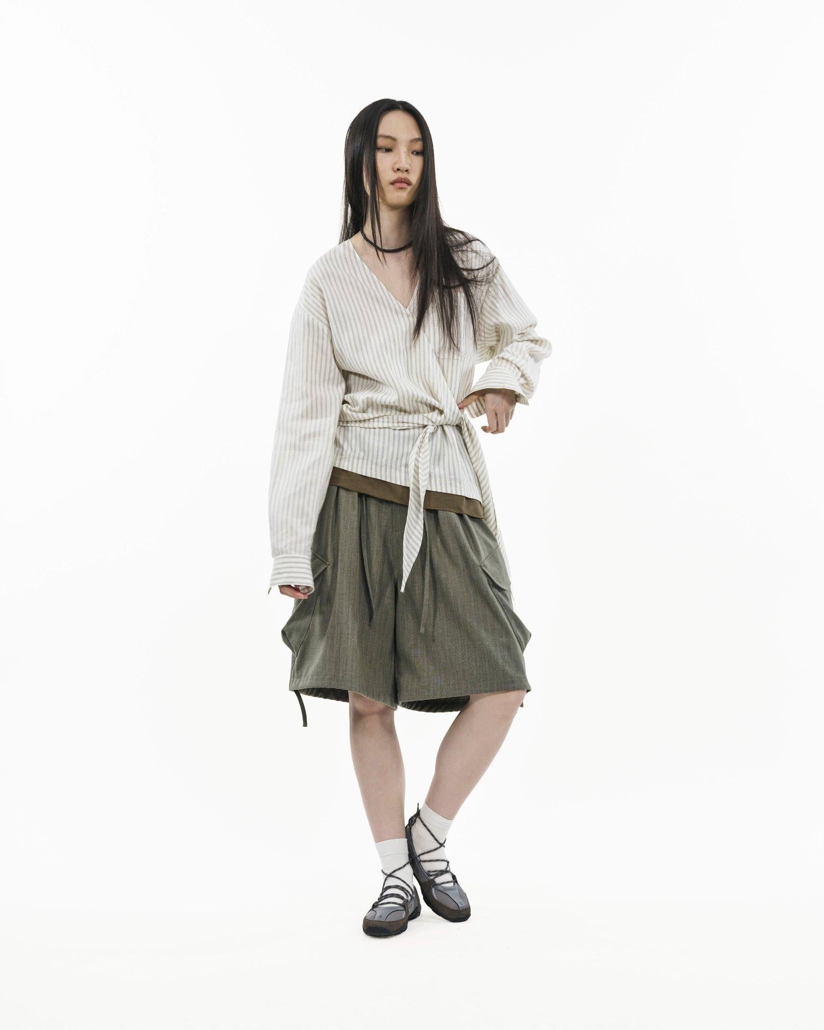 GRAYE | Asymmetrical Wrap Shirt