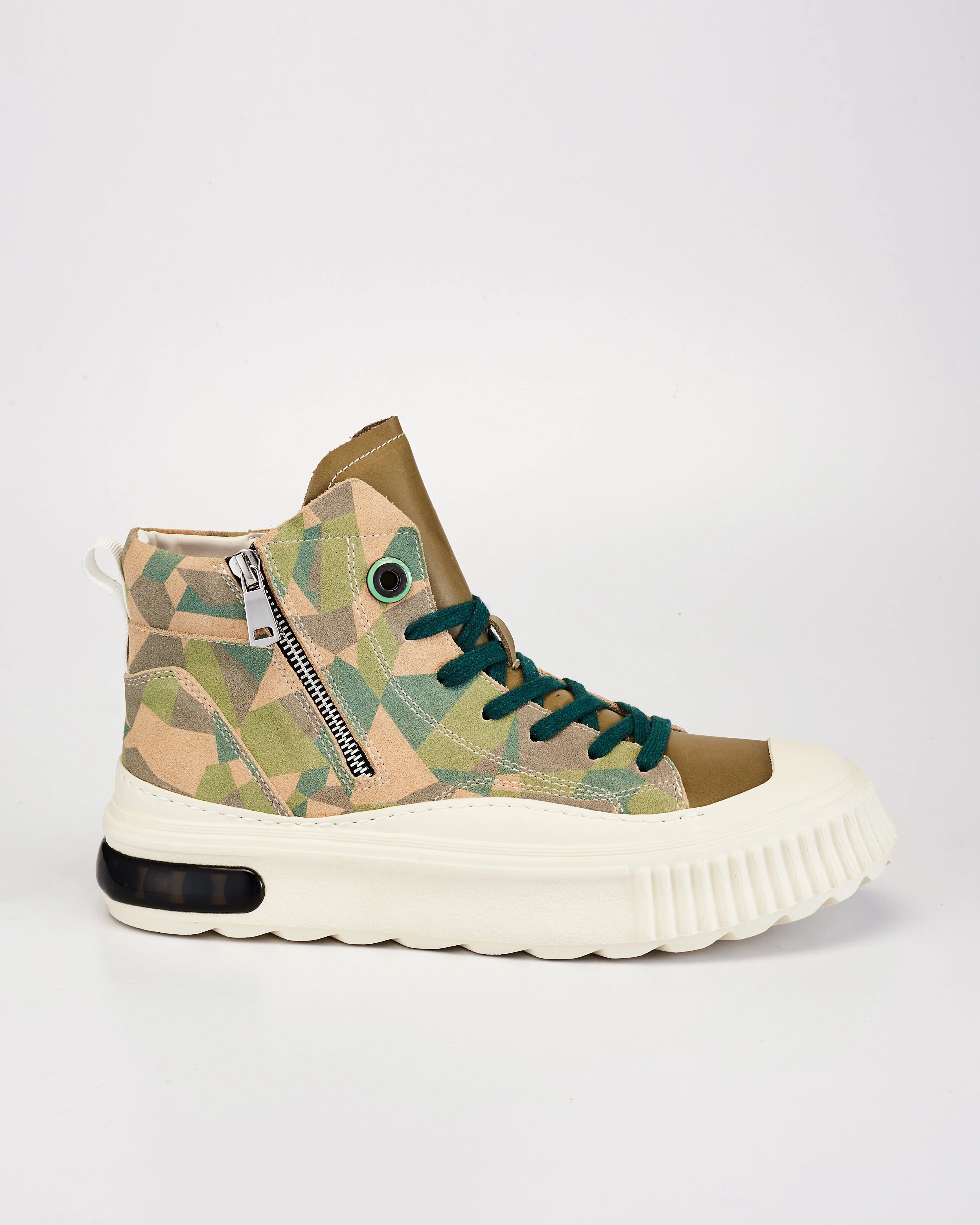 PROJECTWEAR | Farrell Mid Cut Leather Sneaker Green