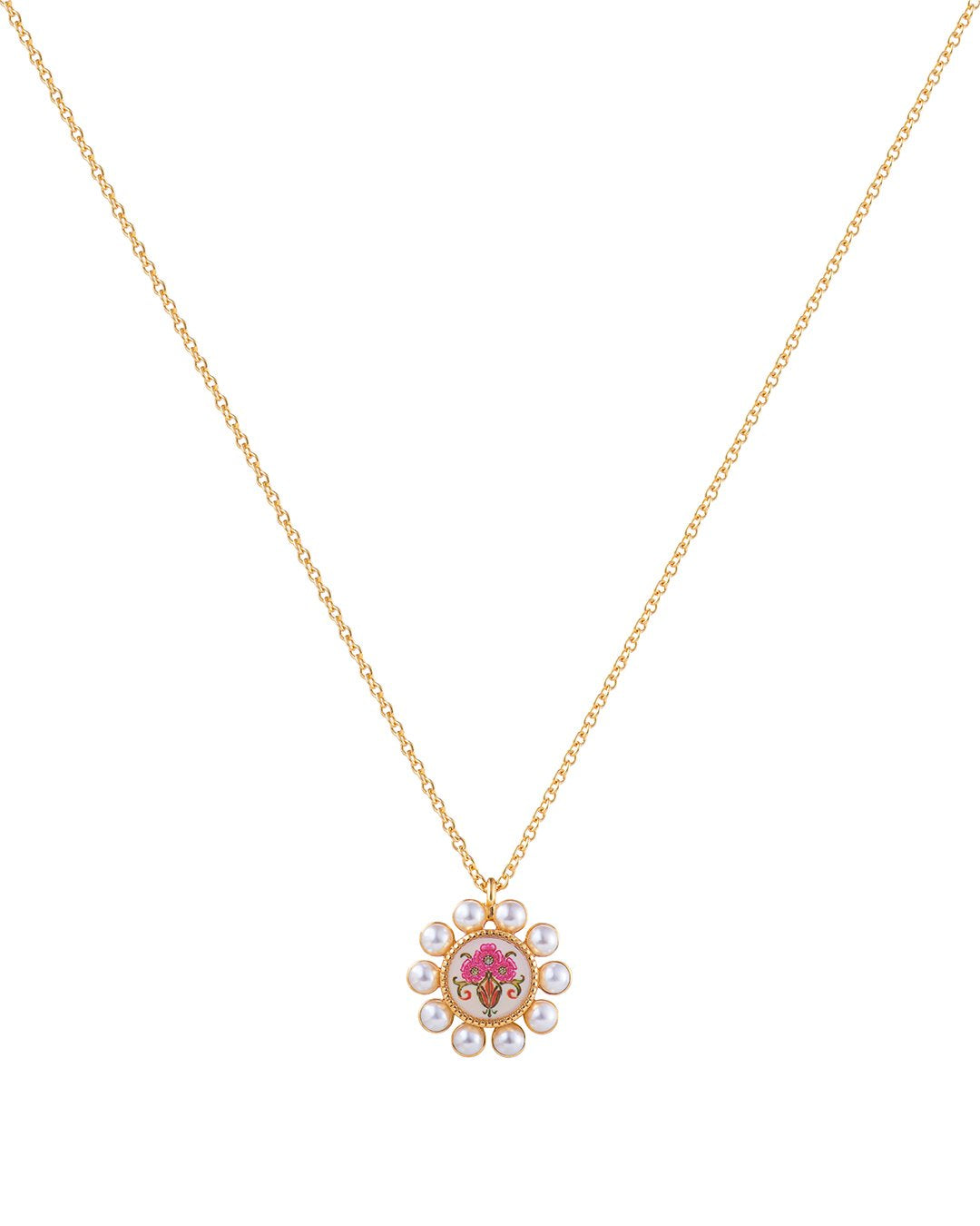 RARE BIRD COLLECTION | Elysian Pearl Pendant Necklace | Pink Vase