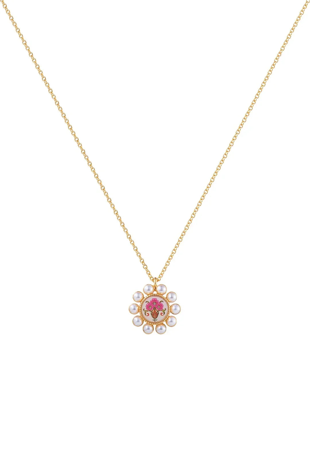 RARE BIRD COLLECTION | Elysian Pearl Pendant Necklace | Pink Vase