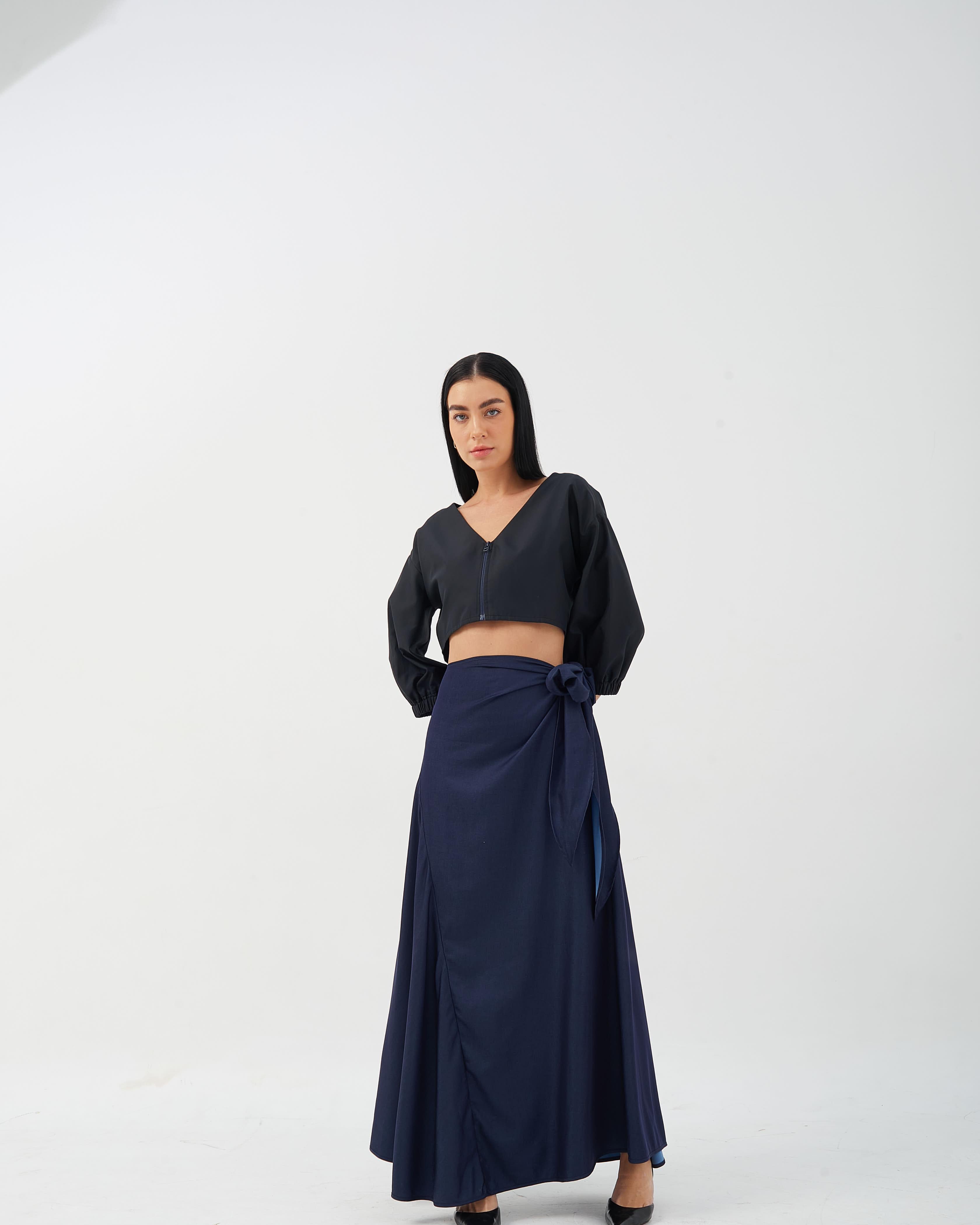 CAELI ECO LUXE | Cropped Puff Sleeve Jacket