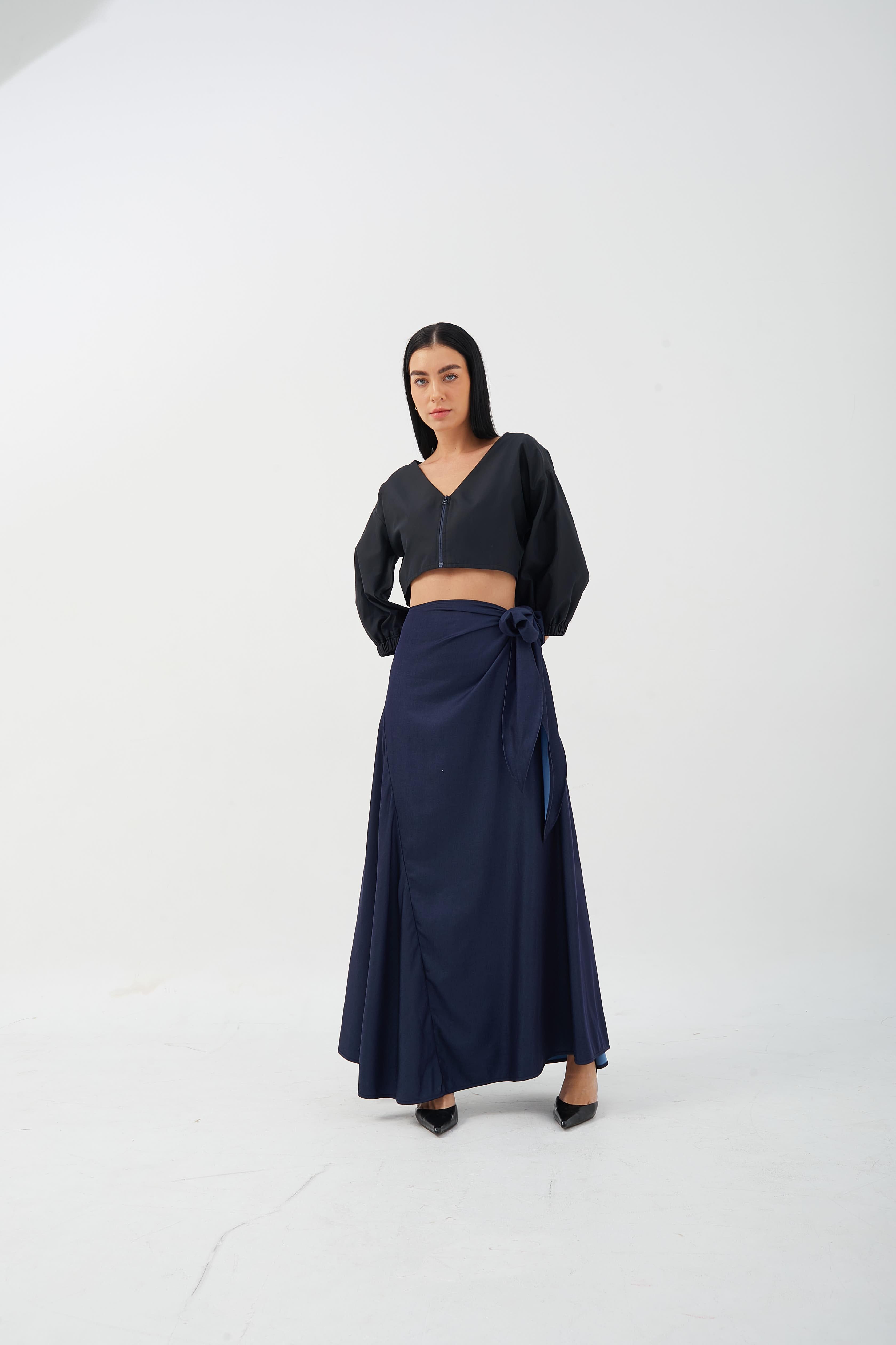 CAELI ECO LUXE | Cropped Puff Sleeve Jacket