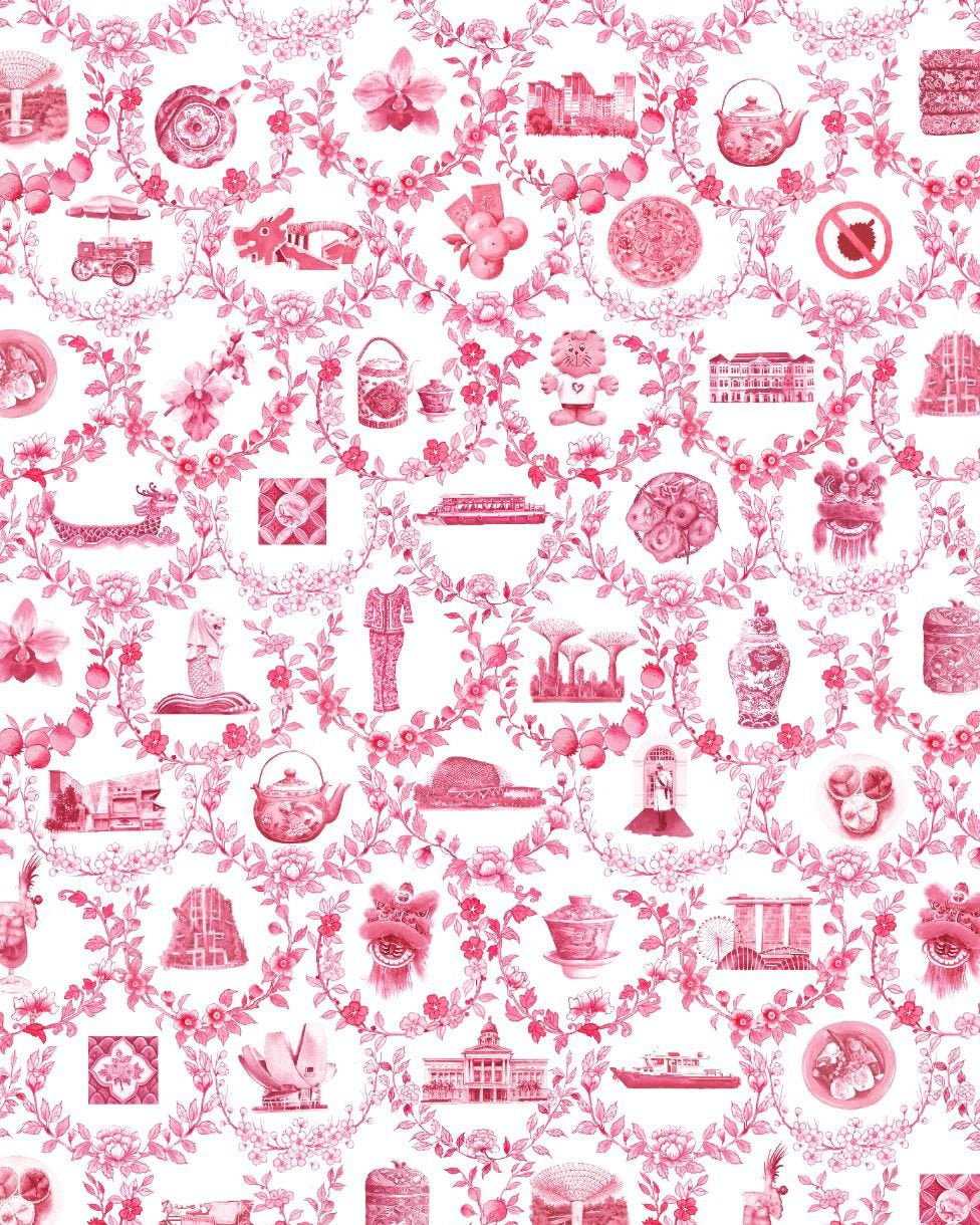 SINGLAPA | Red Singapore Icon Tea Towel